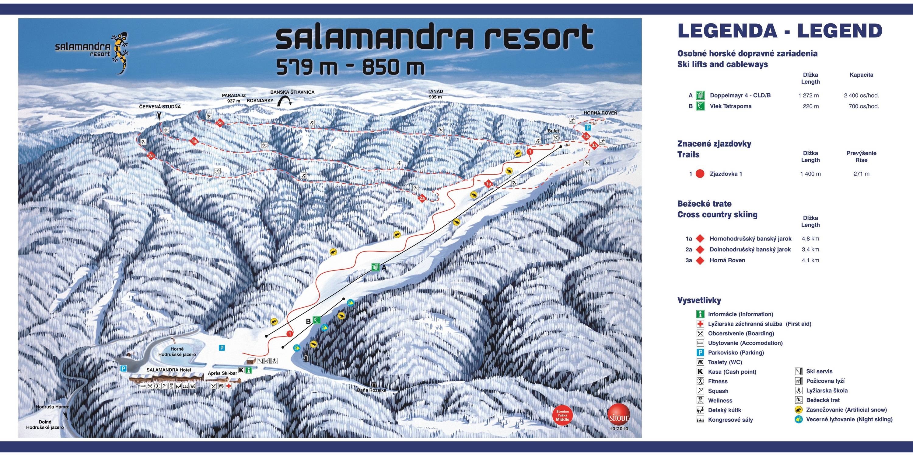 Salamandra Resort – Banska-Stiavnica trail map