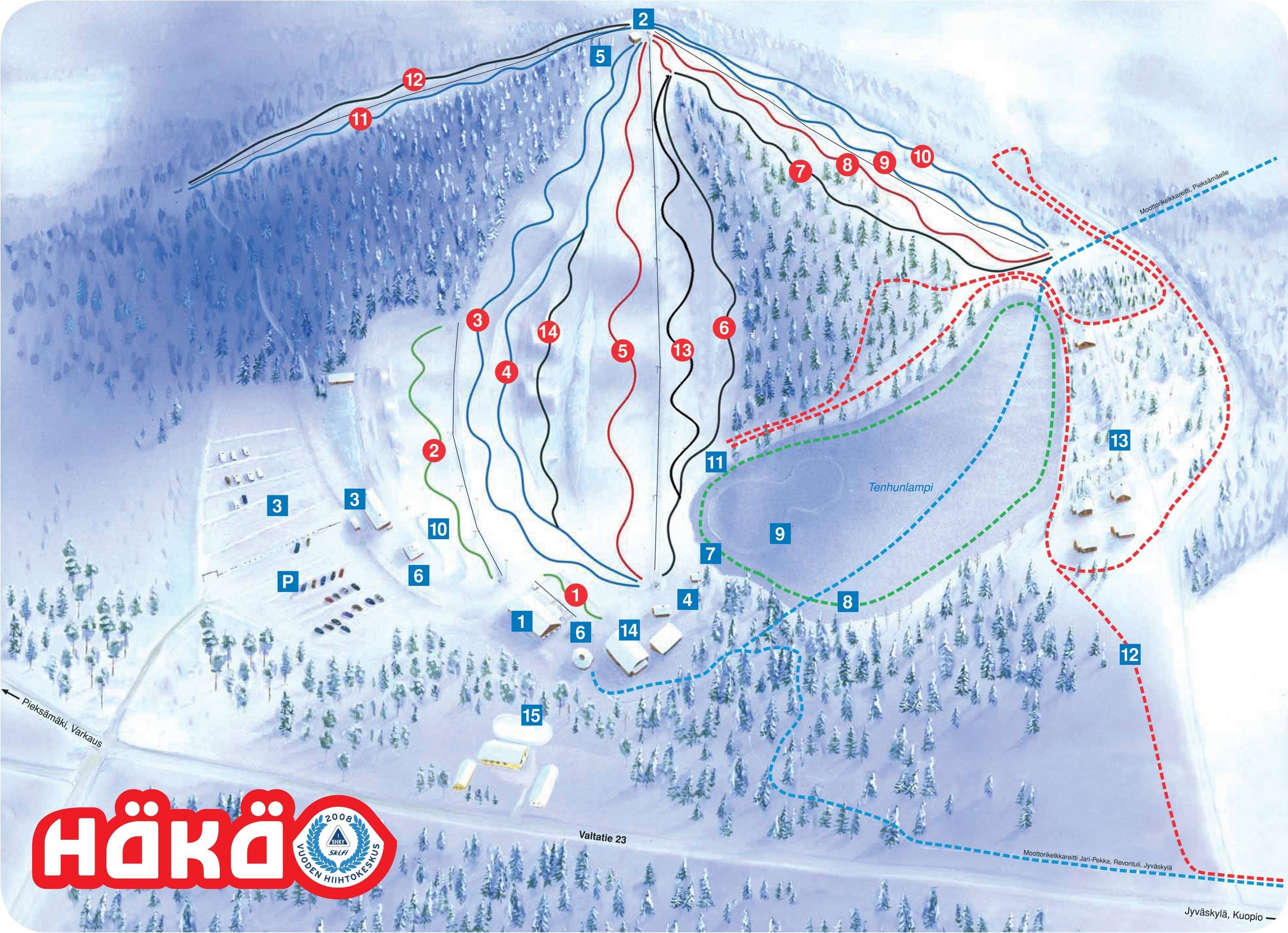 Häkärinteet trail map