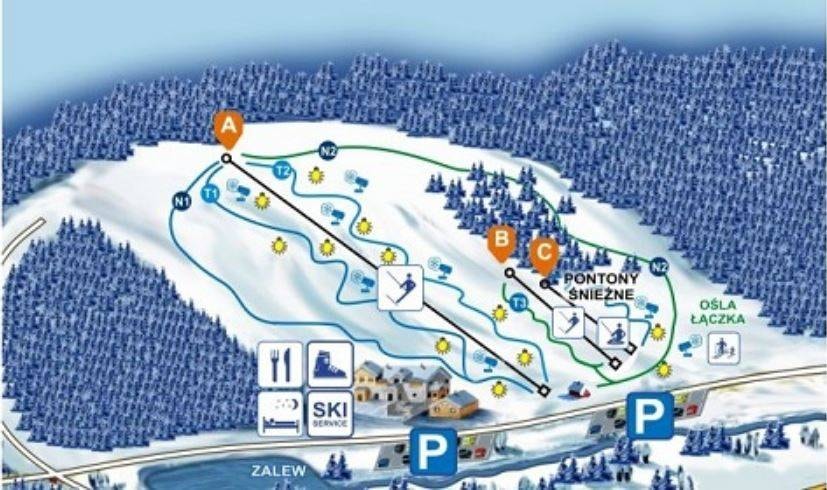 Jacnia trail map