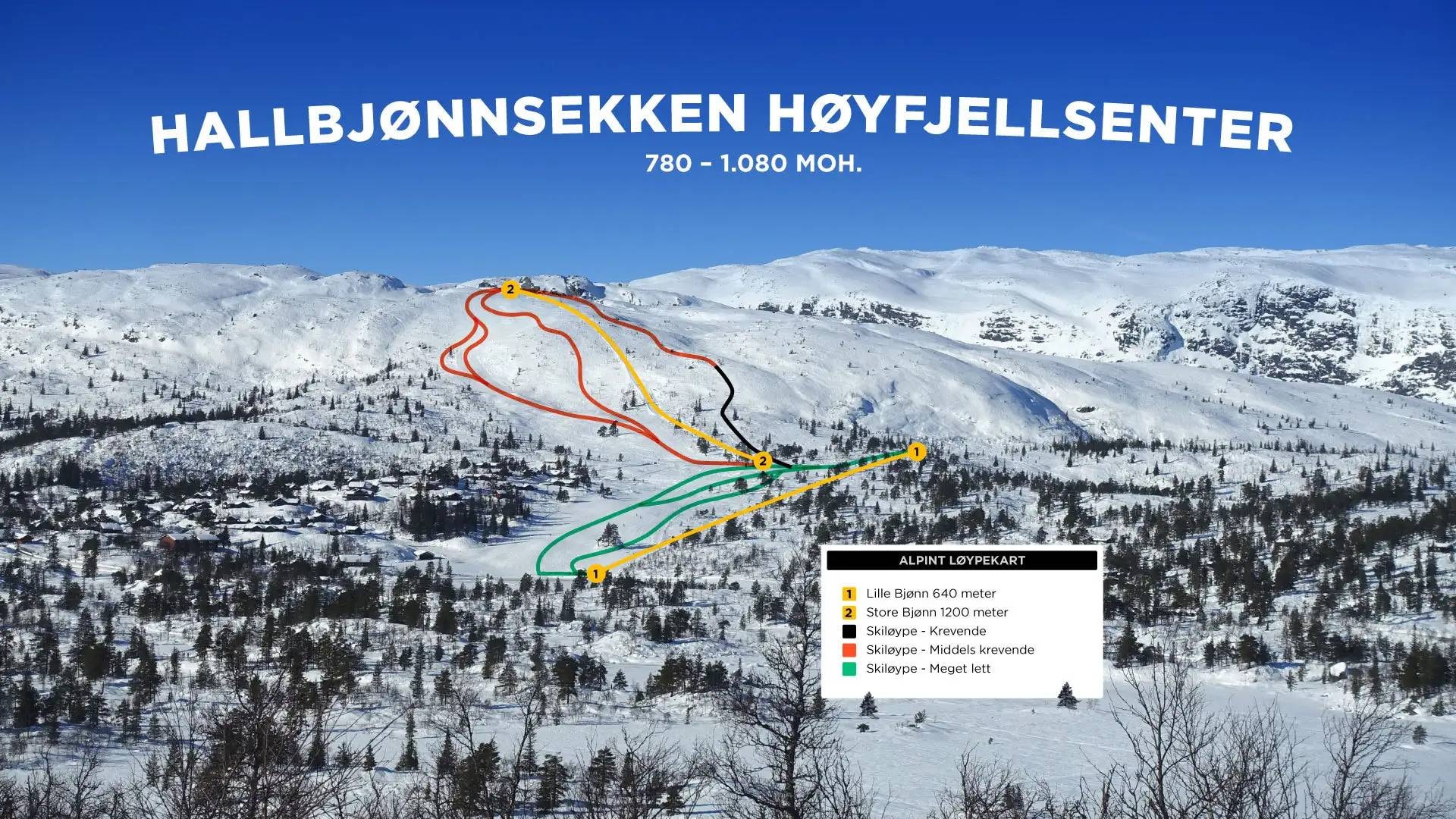 Hallbjønn trail map