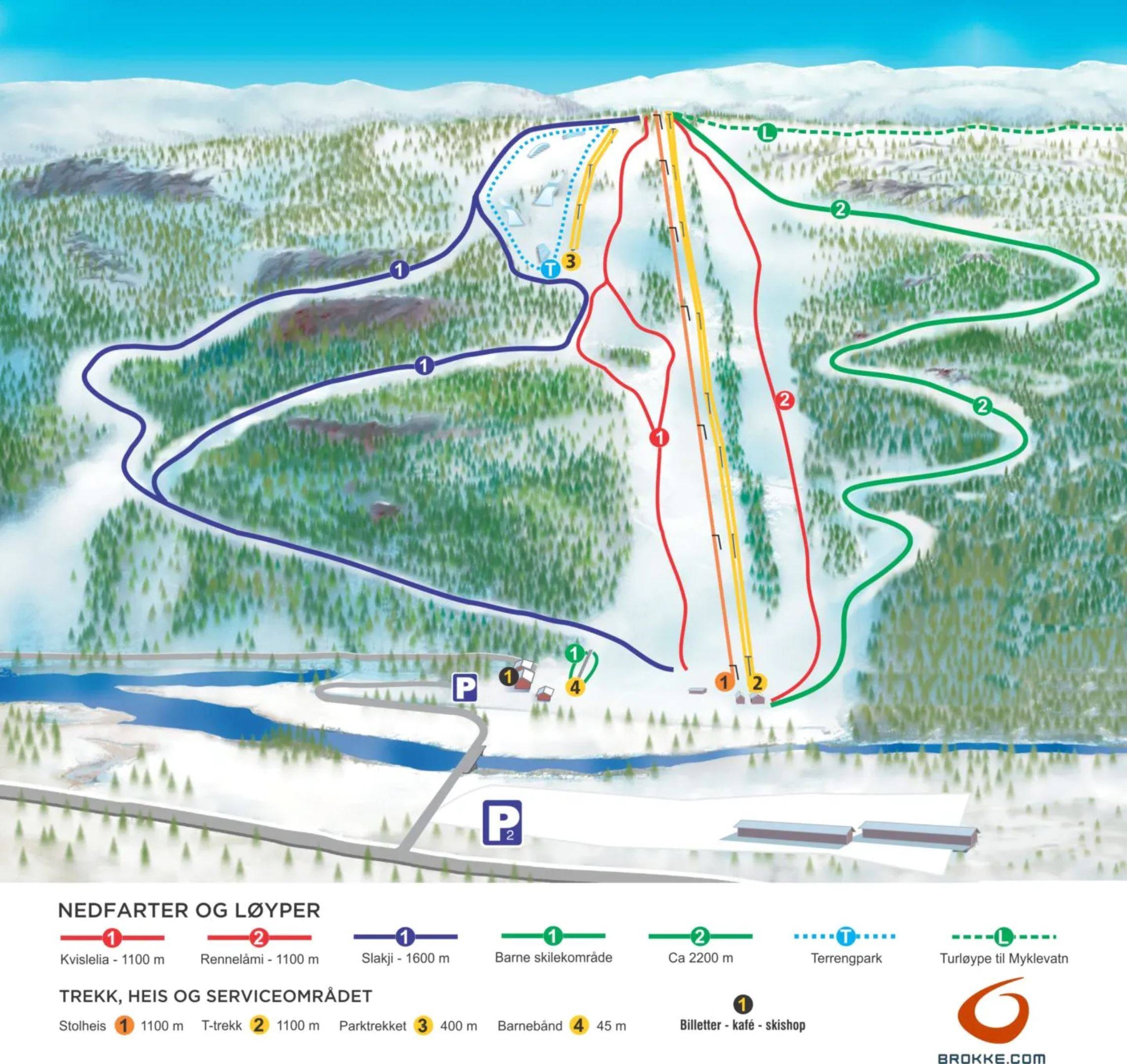 Brokke trail map