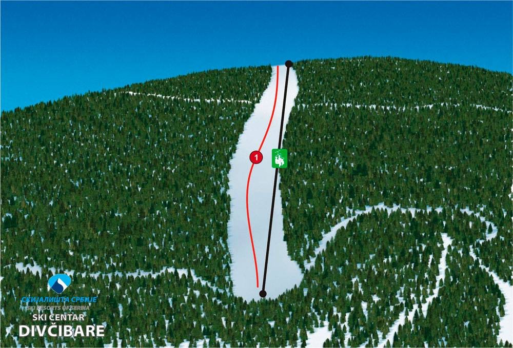 Divčibare trail map