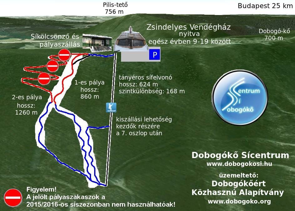 Dobogókő trail map