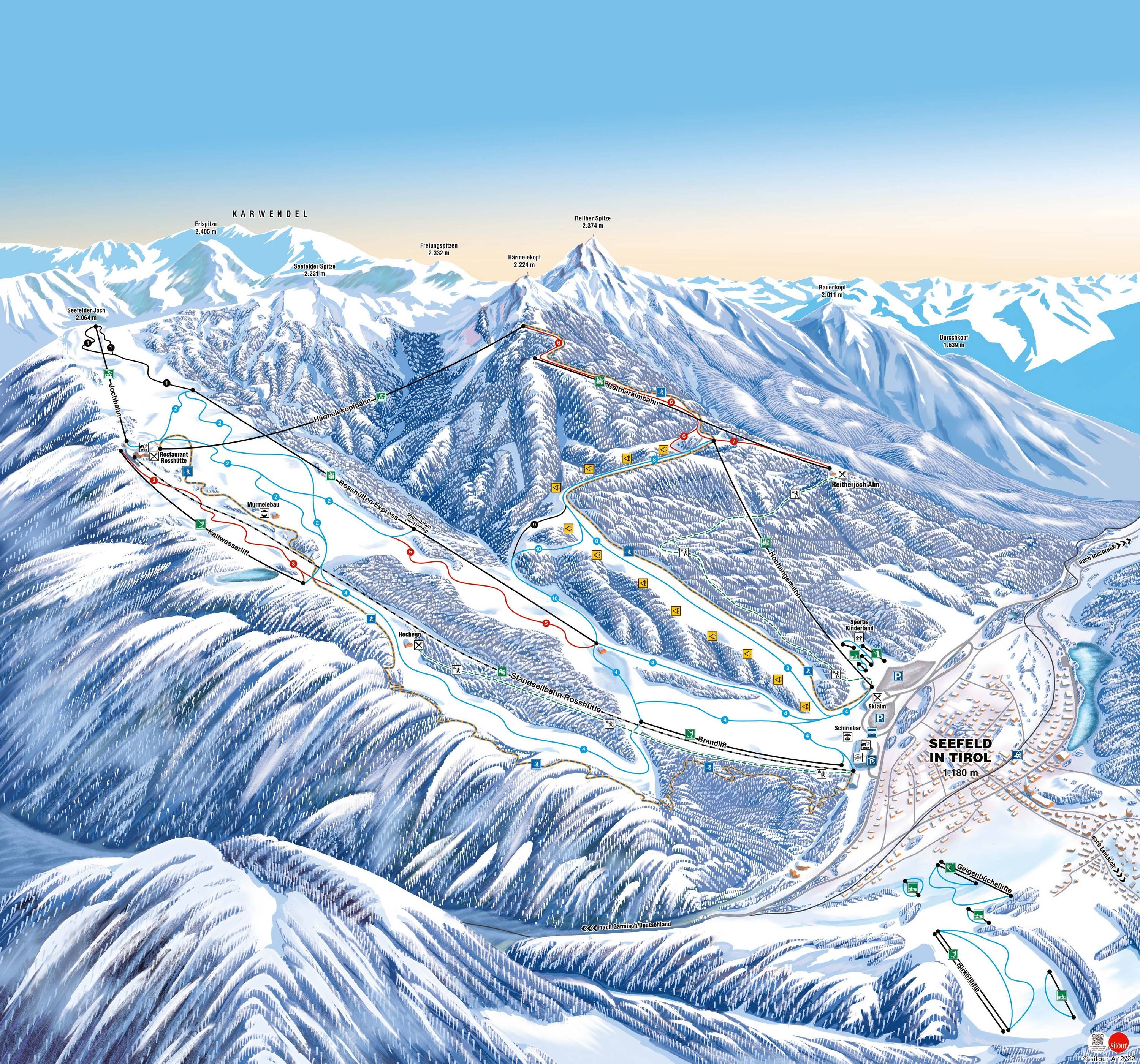Rosshütte – Seefeld trail map
