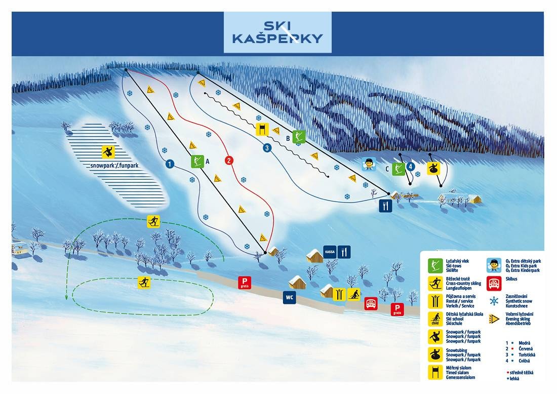 Kašperské Hory trail map