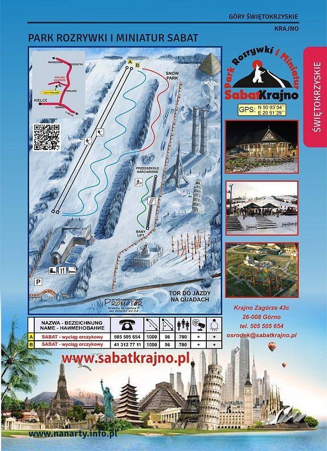 Sabat – Krajno-Zagórze trail map