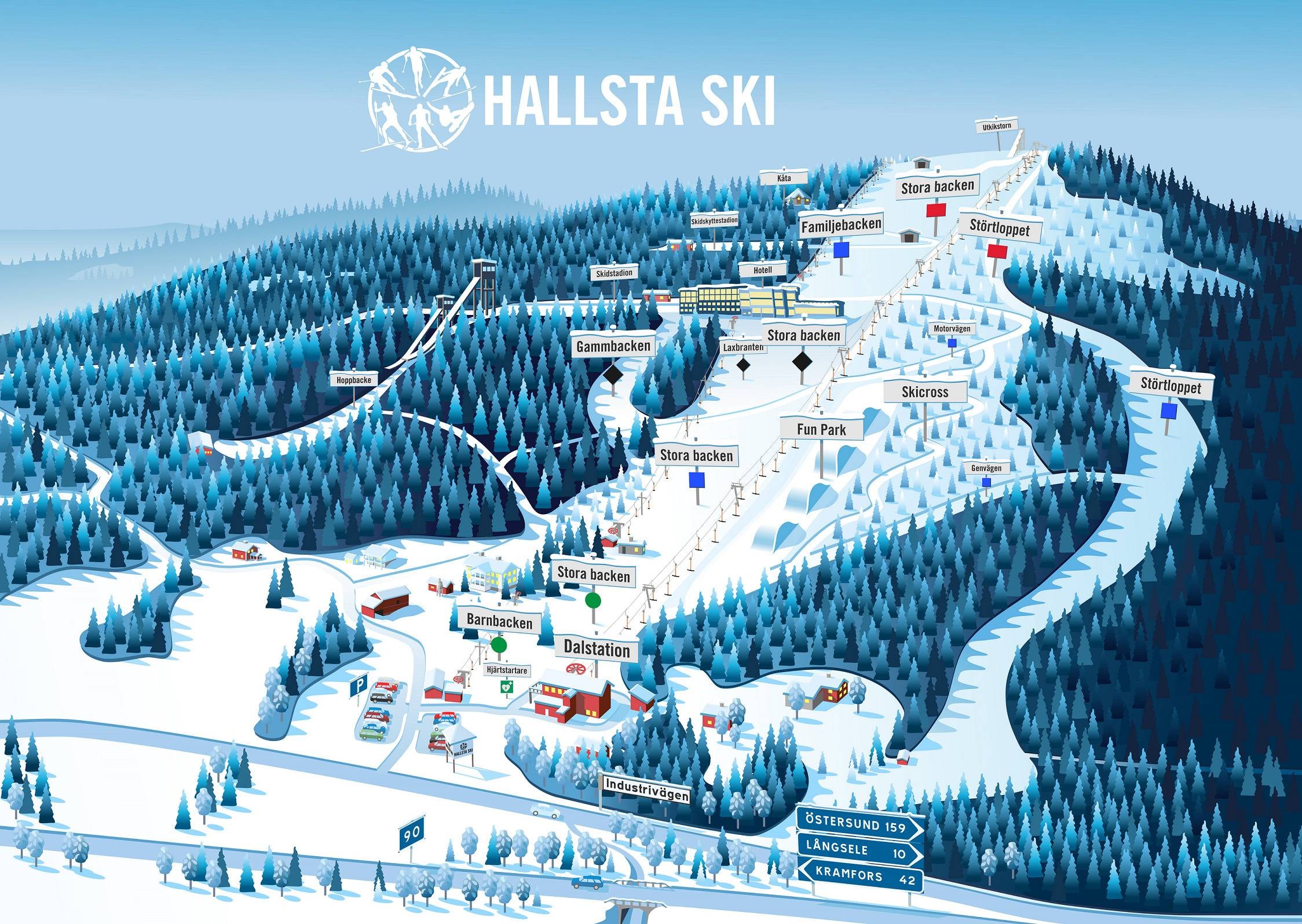 Hallstabacken – Sollefteå trail map