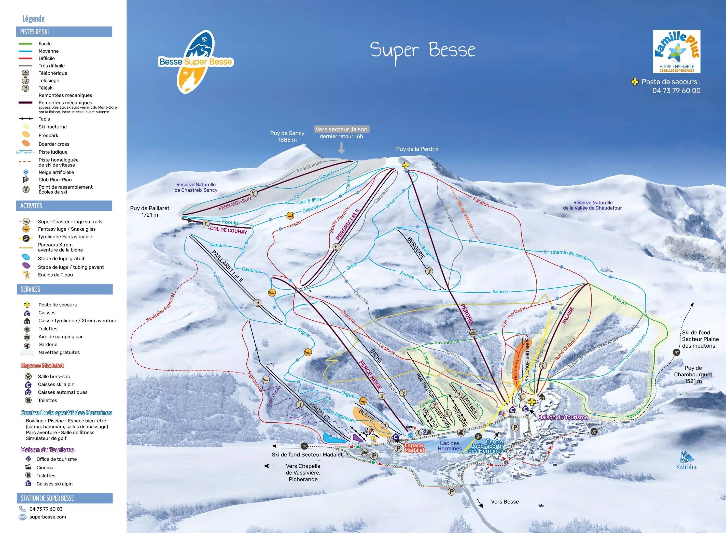 SuperBesse – Puy de Sancy trail map