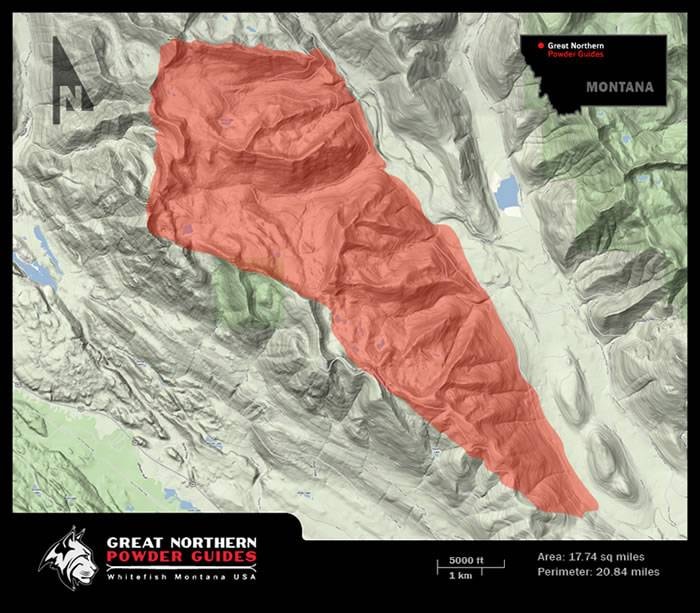 Great Northern Powder Guides trail map