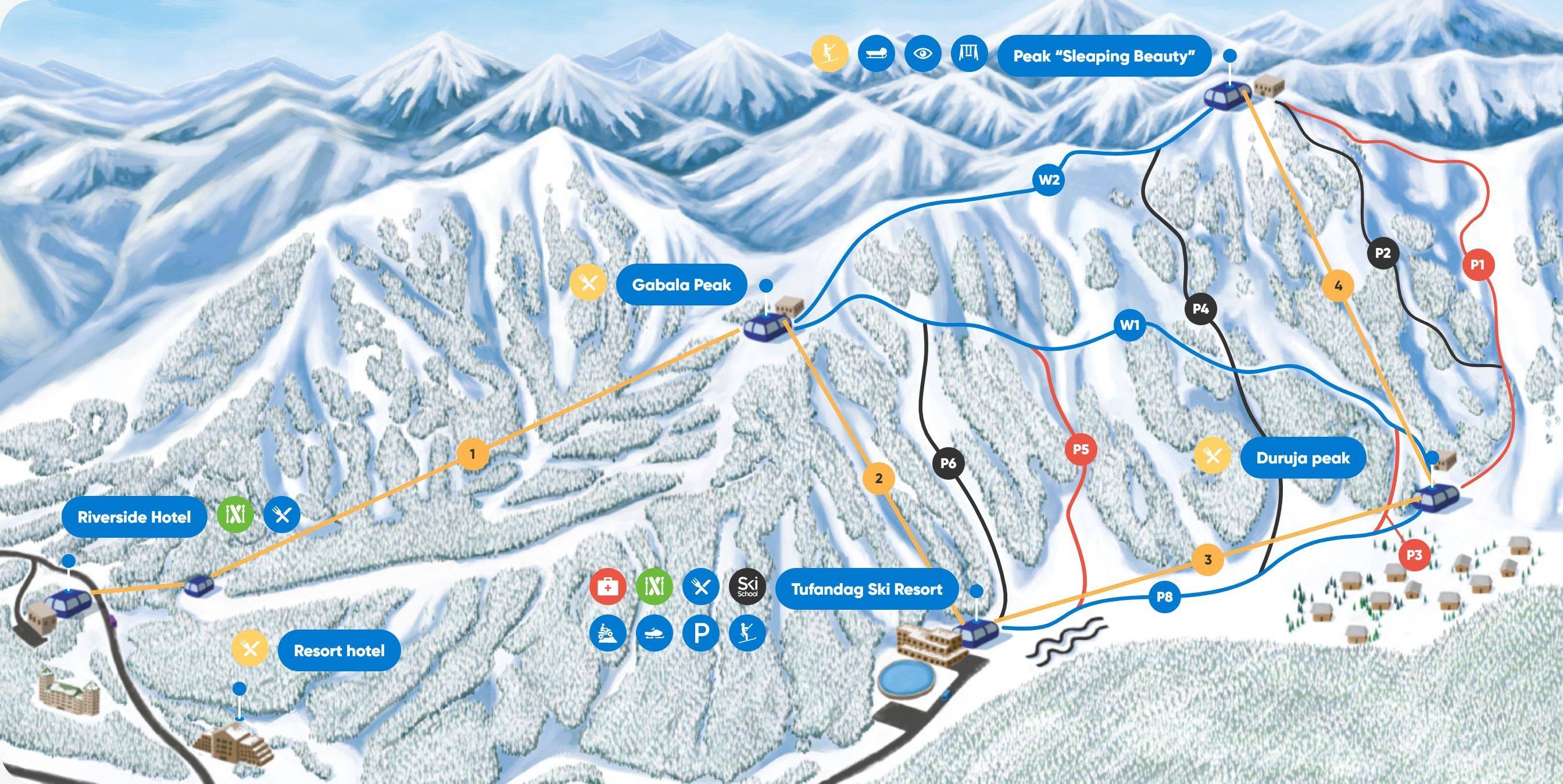 Tufandağ trail map