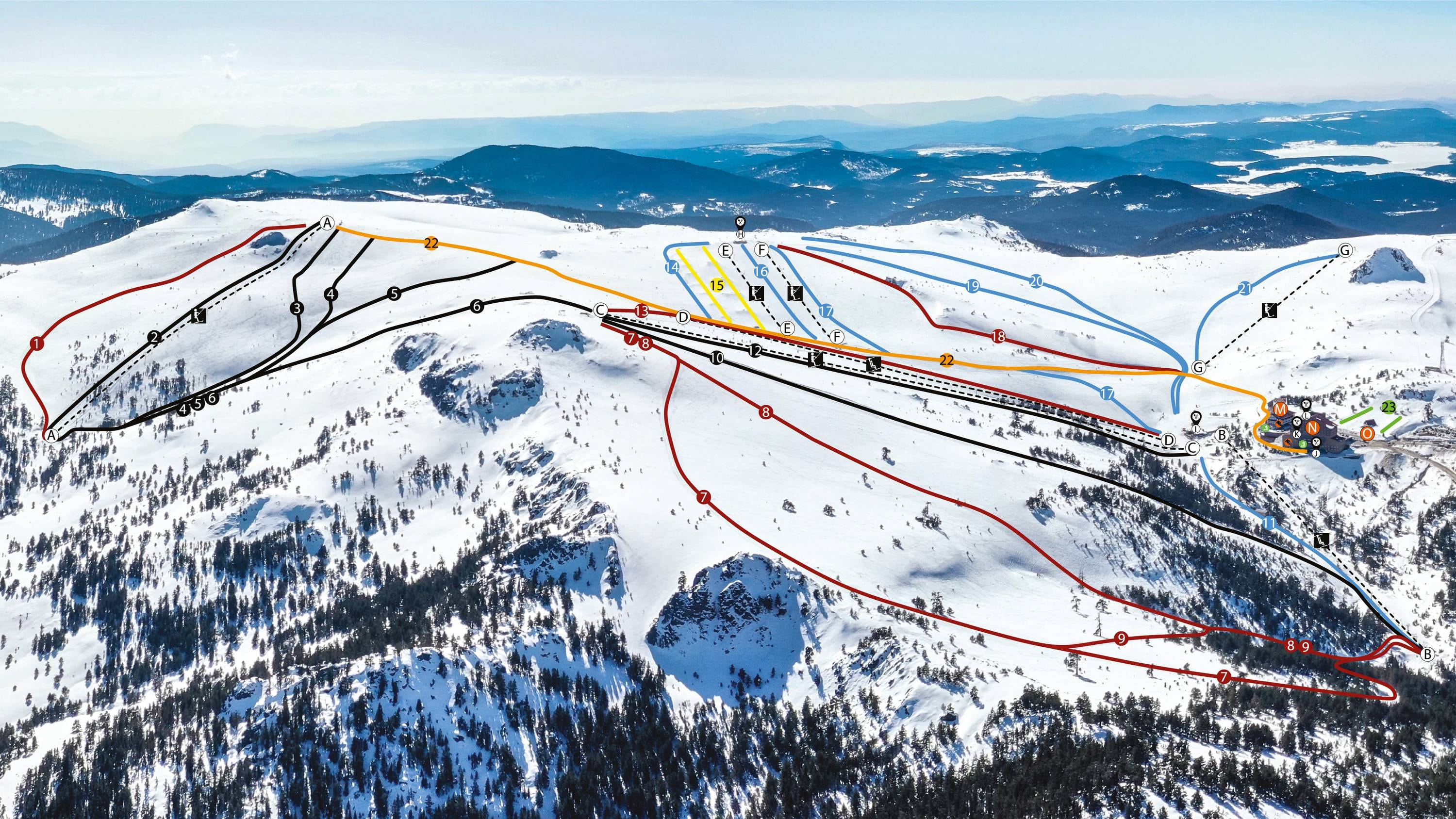 Kartalkaya trail map