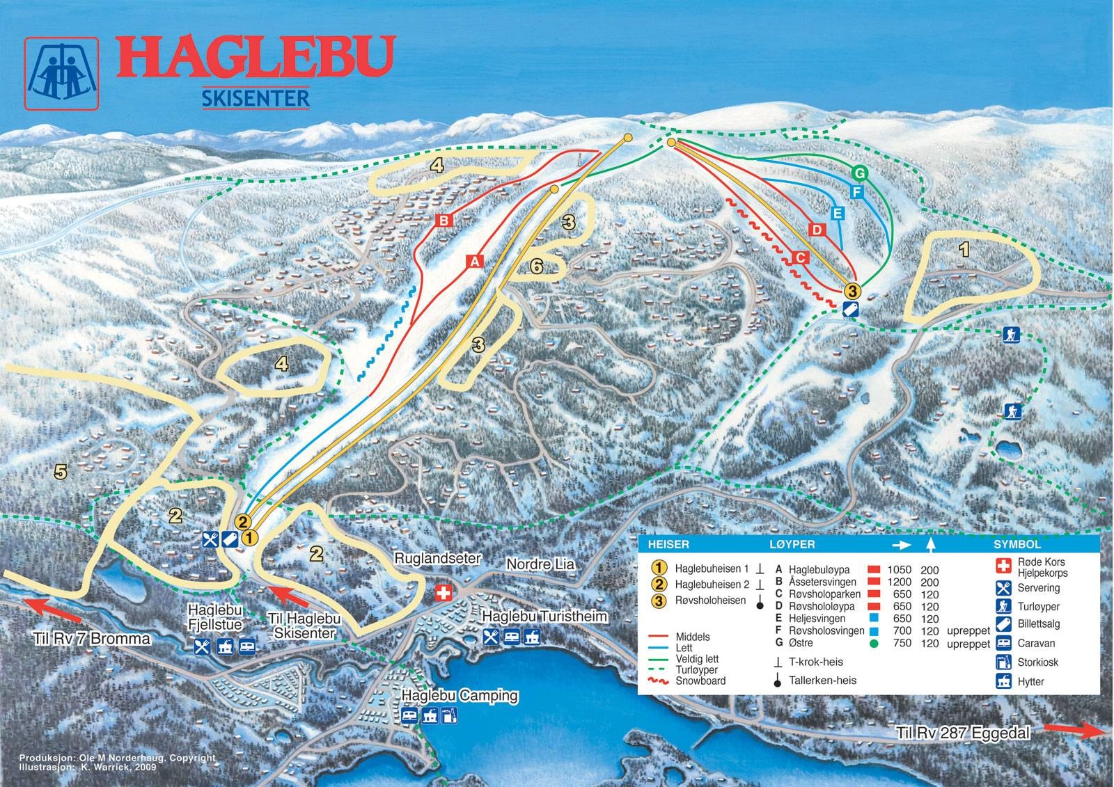 Haglebu trail map