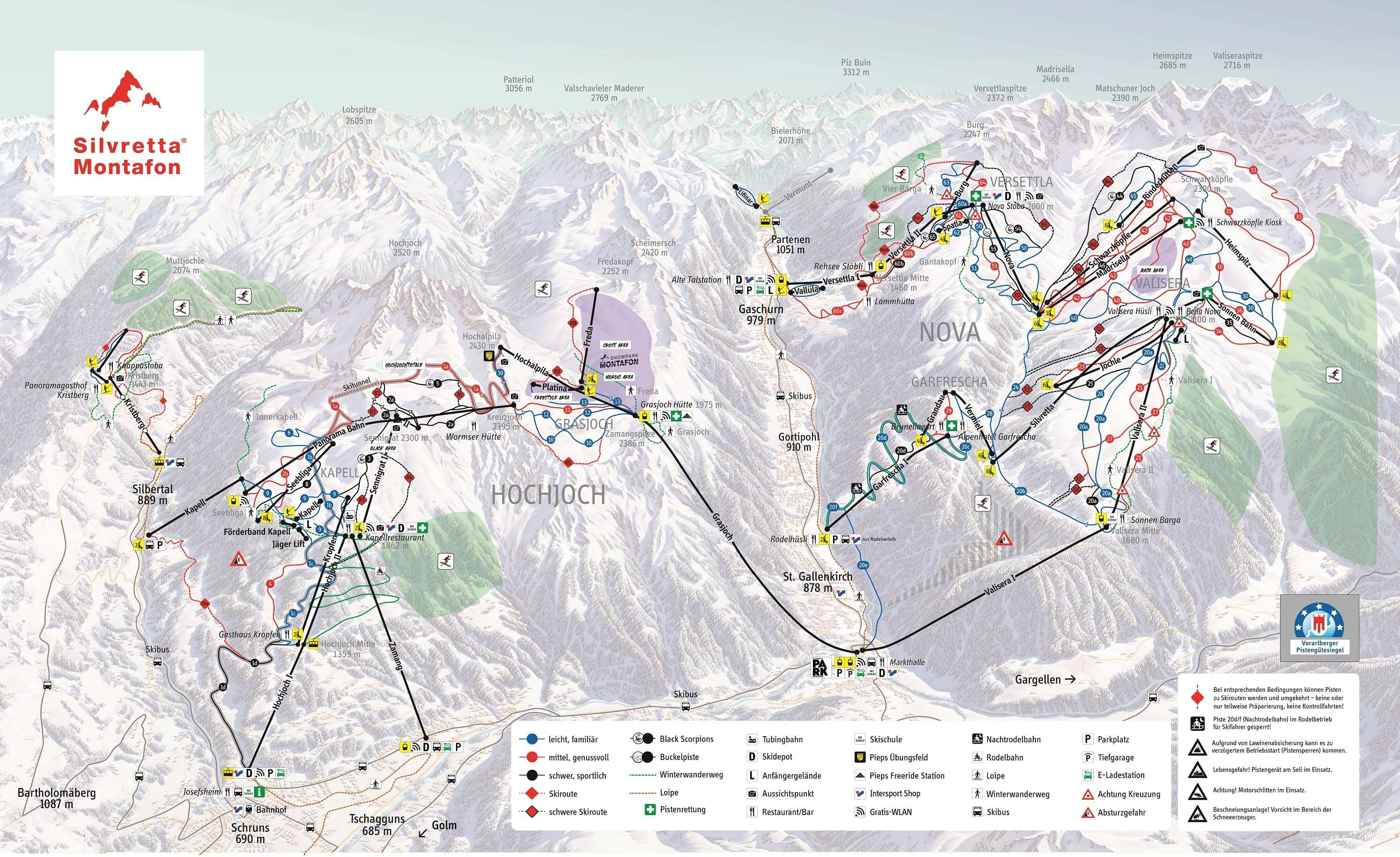 Lifinar – Partenen trail map