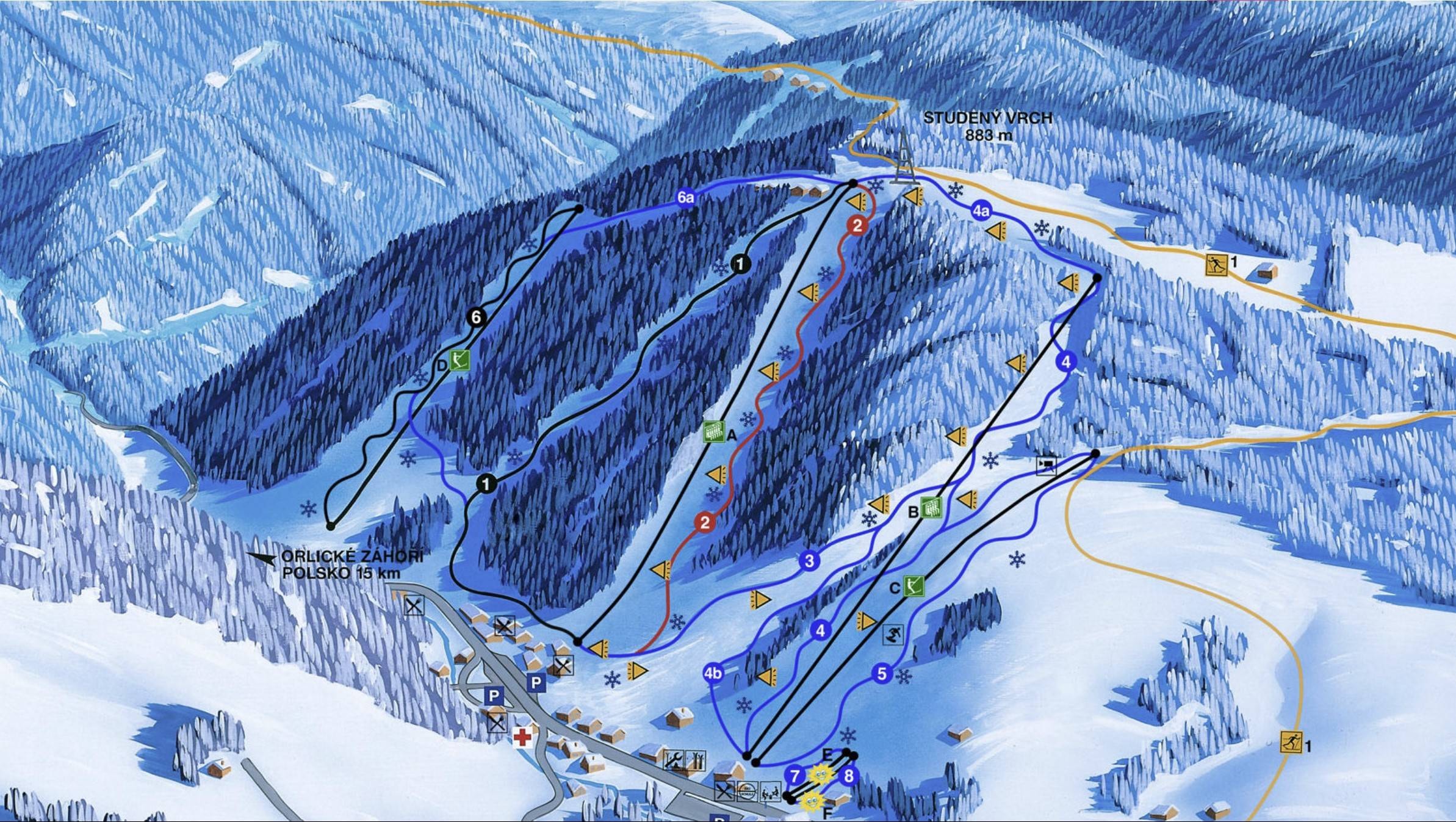 Deštné trail map