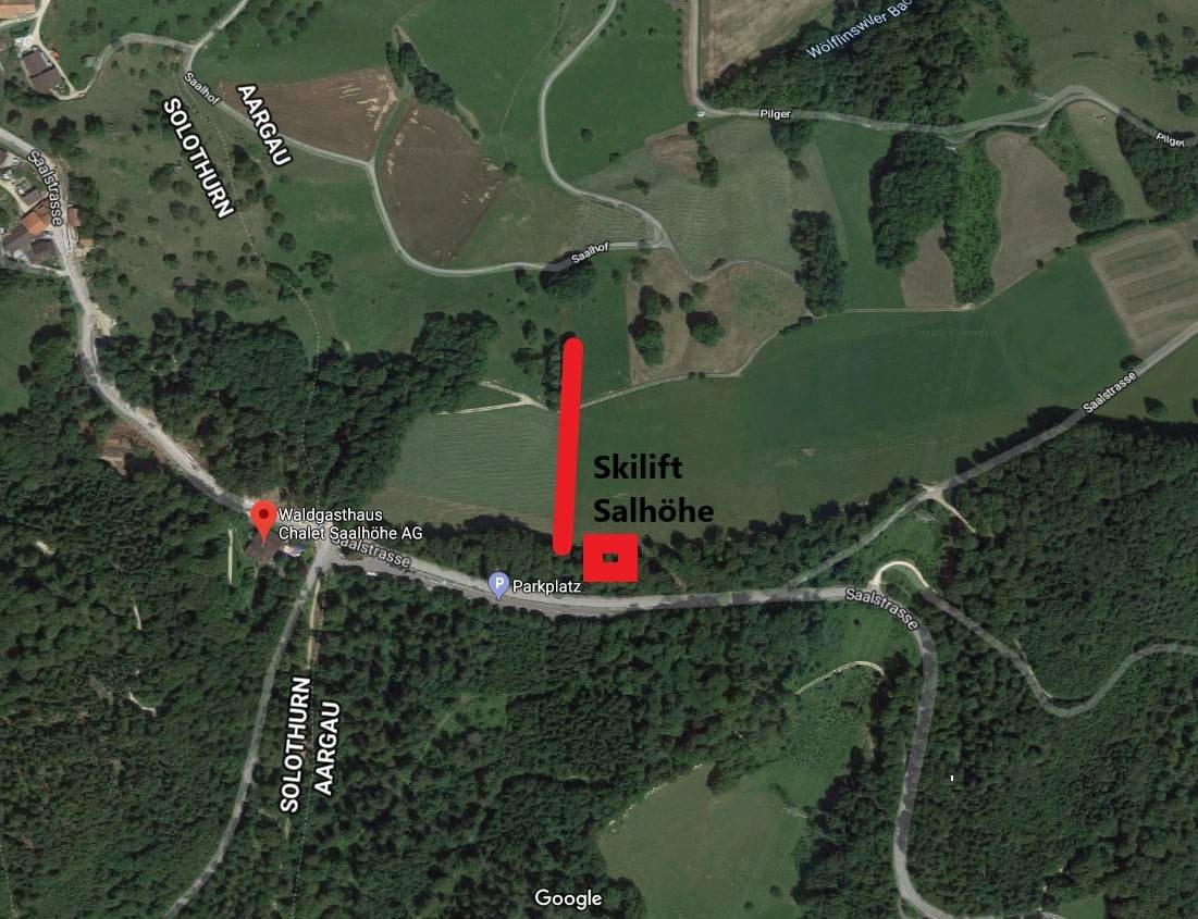 Saalhöhe trail map