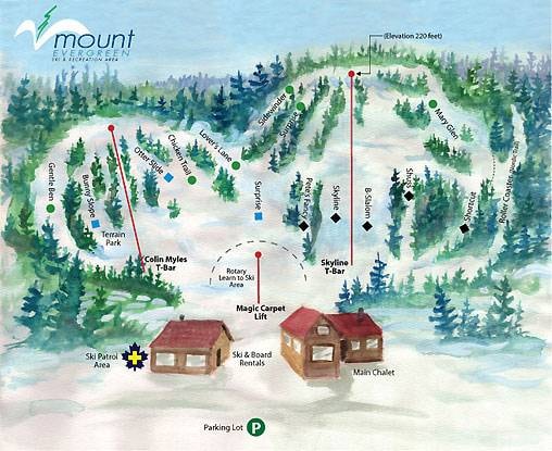 Mount Evergreen – Kenora trail map