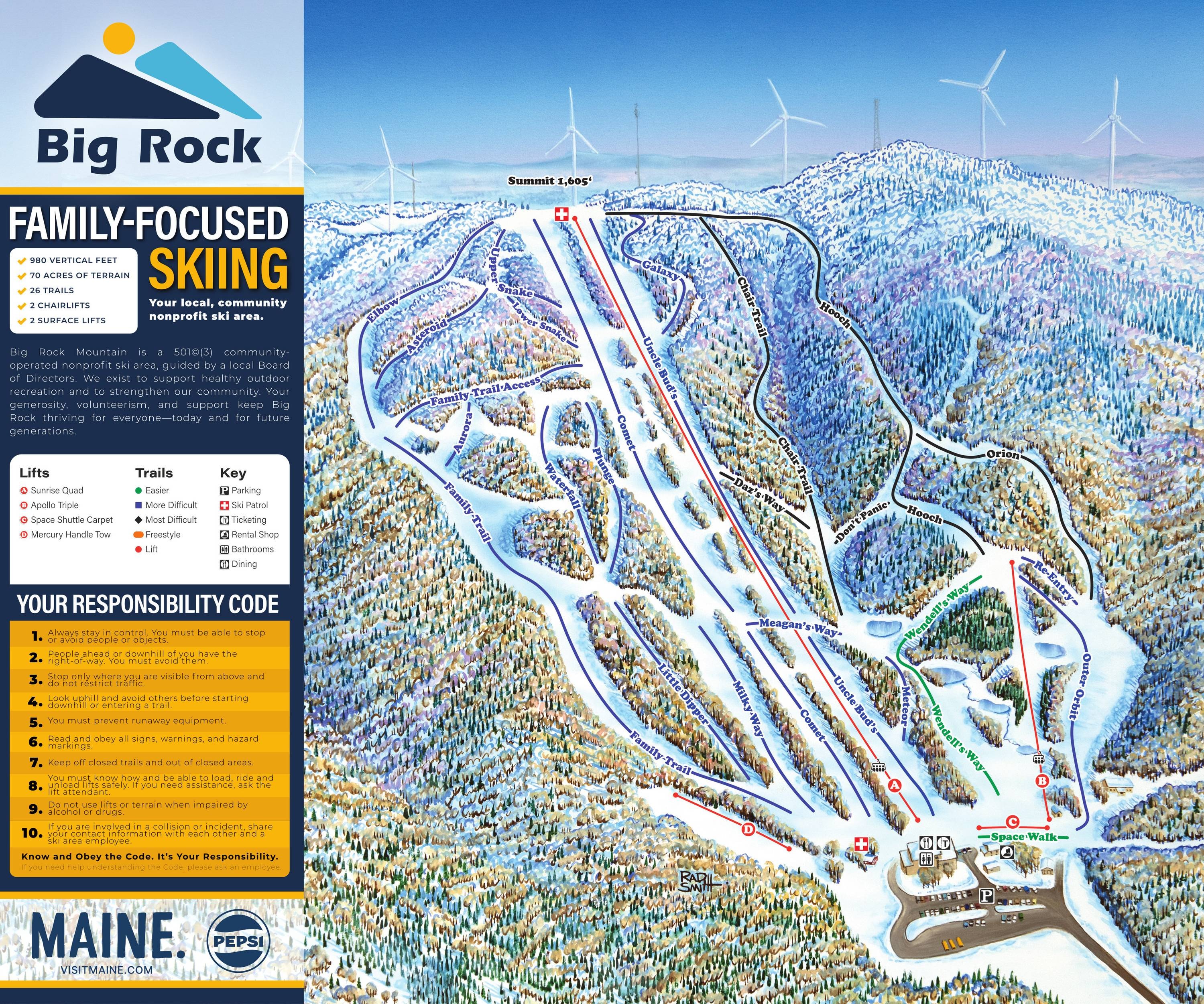 BigRock Mountain trail map