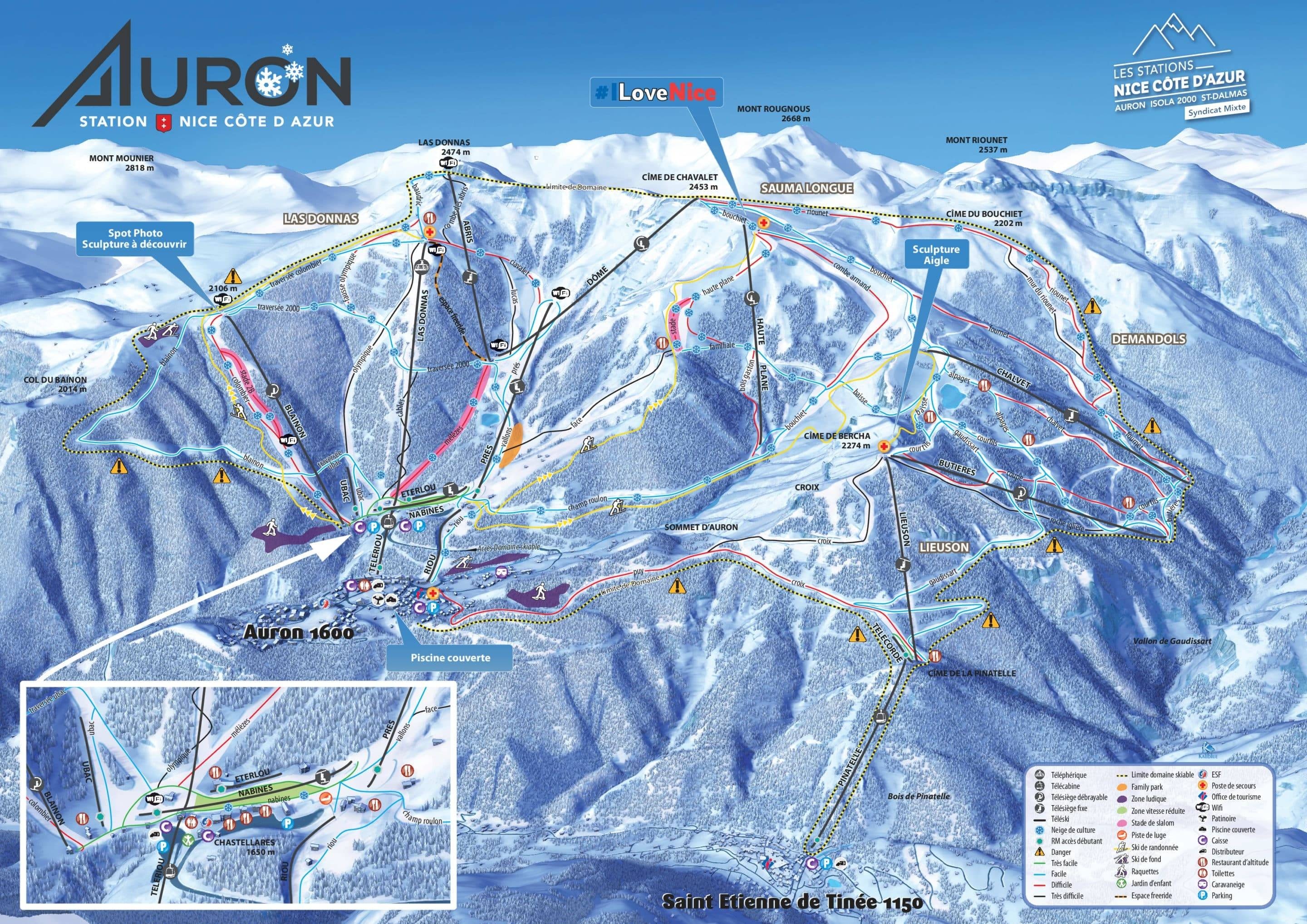 Auron (Saint-Etienne-de-Tinée) trail map