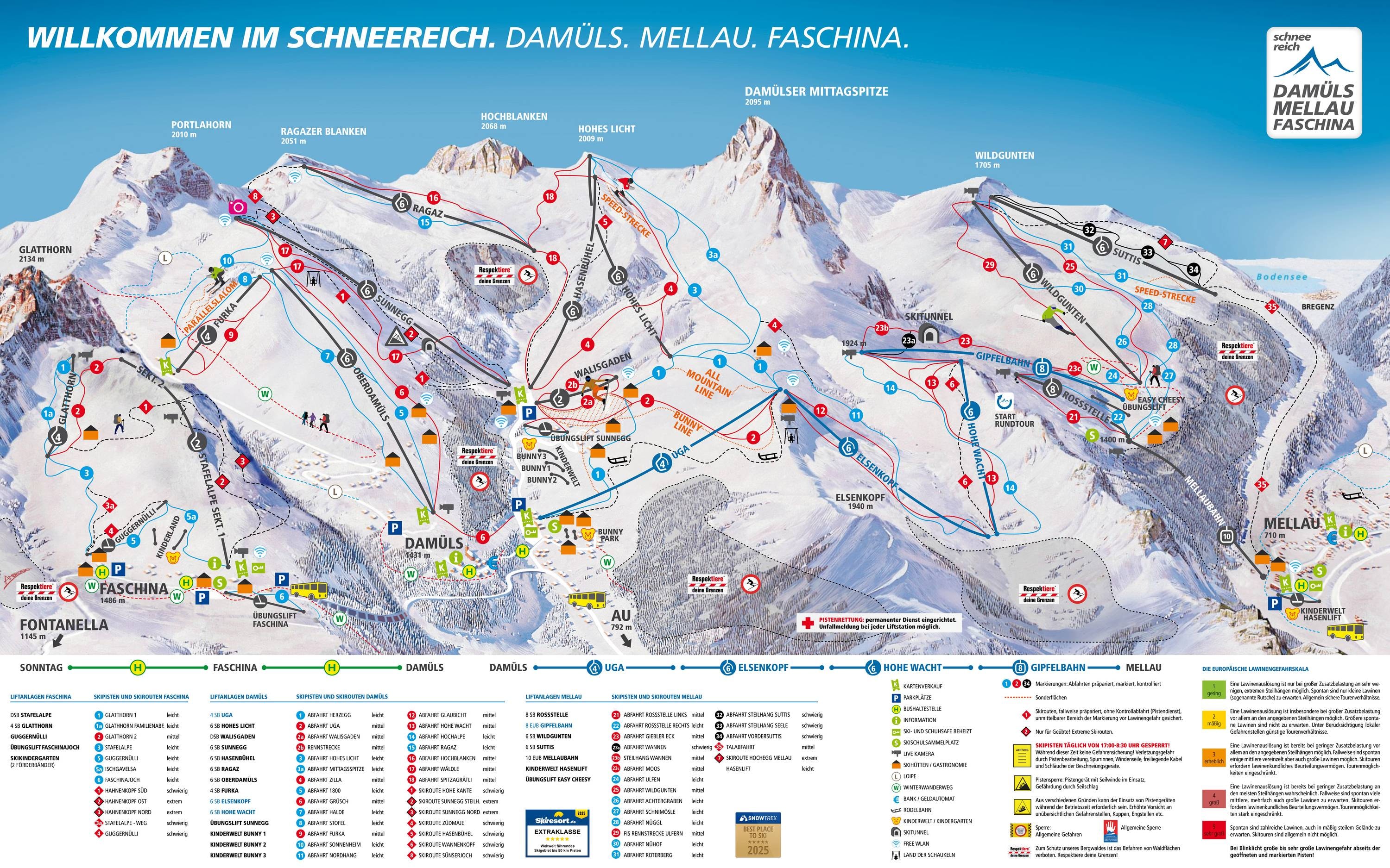Damüls Mellau trail map