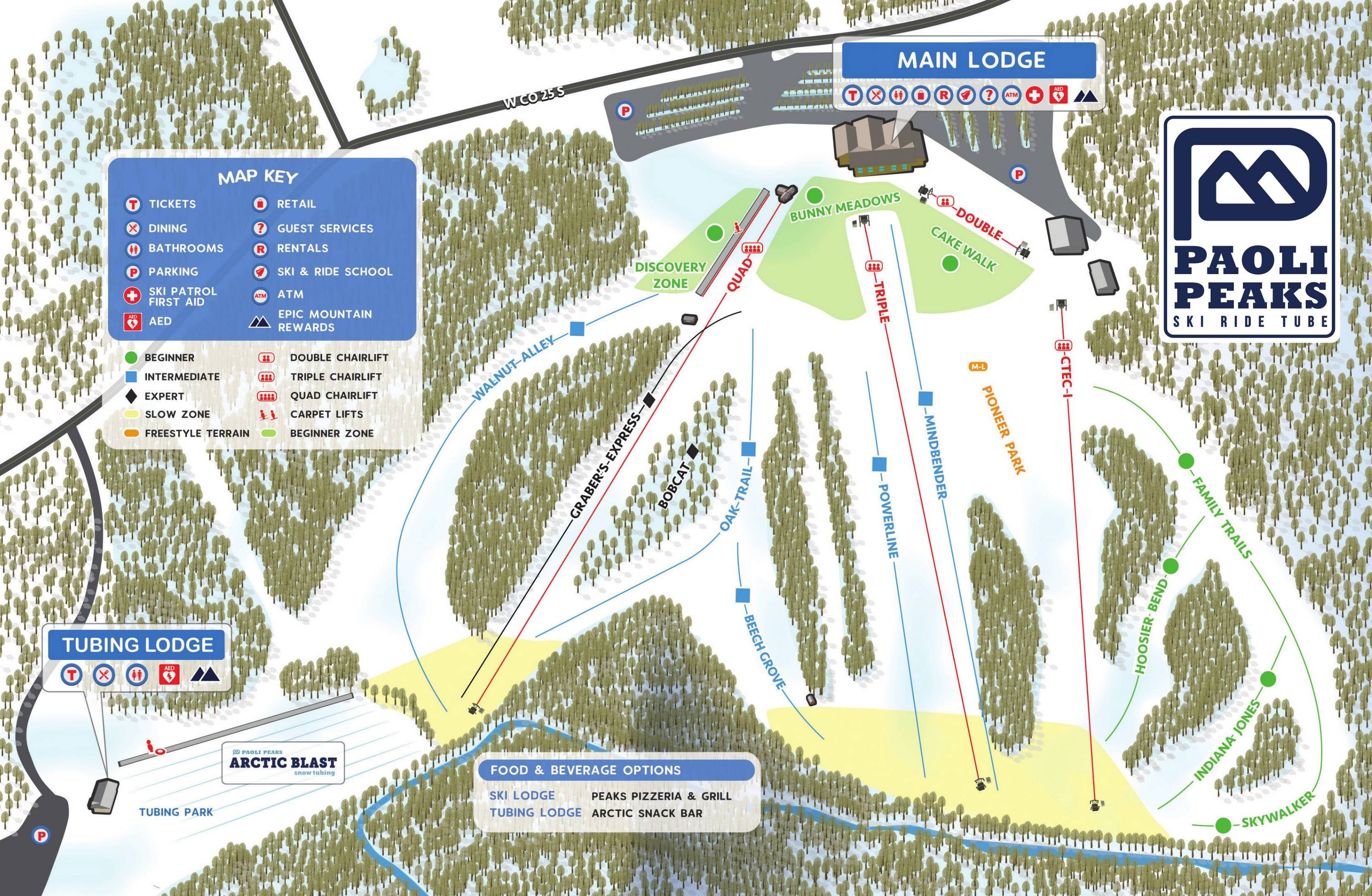 Paoli Peaks trail map