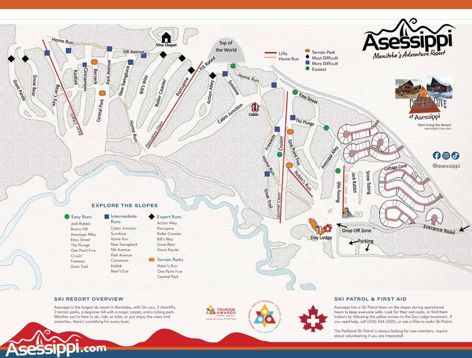 Asessippi trail map