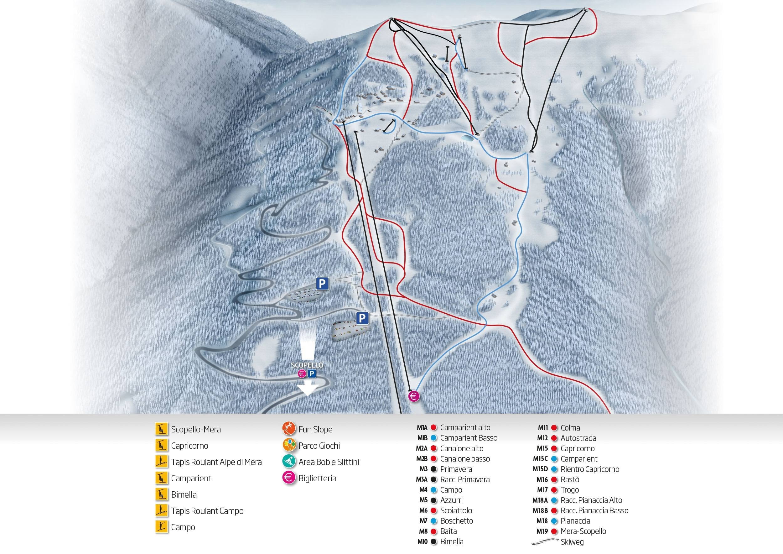 Alpe di Mera – Scopello trail map