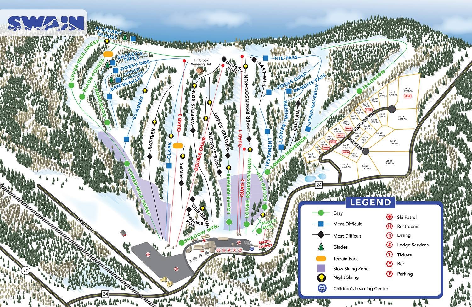 Swain trail map