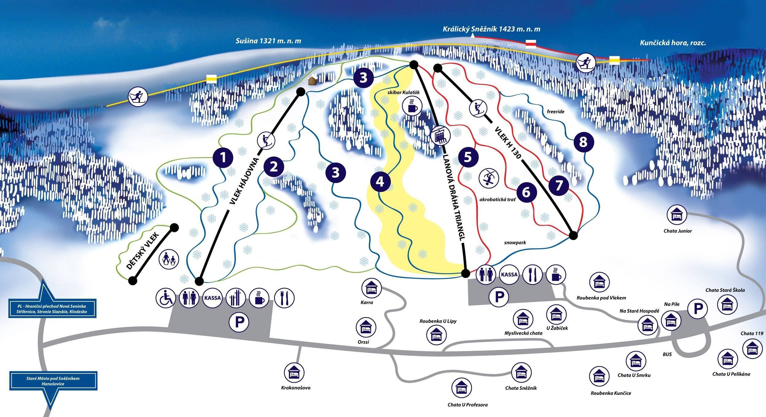 Kunčice – Pod Snezníkem trail map