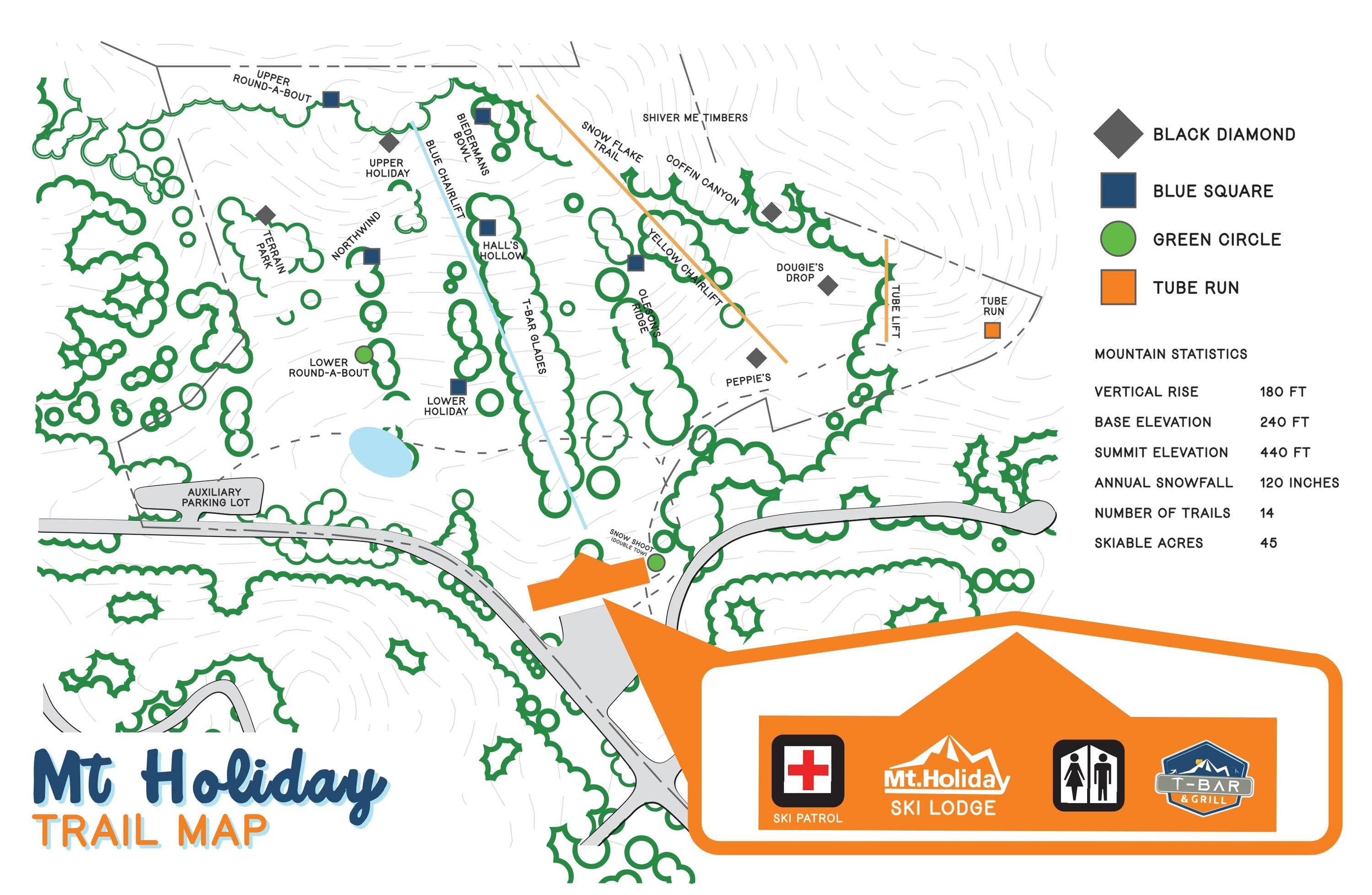 Mt. Holiday trail map