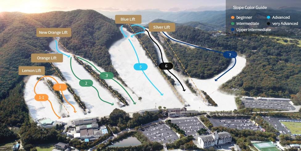 Jisan Forest Resort trail map