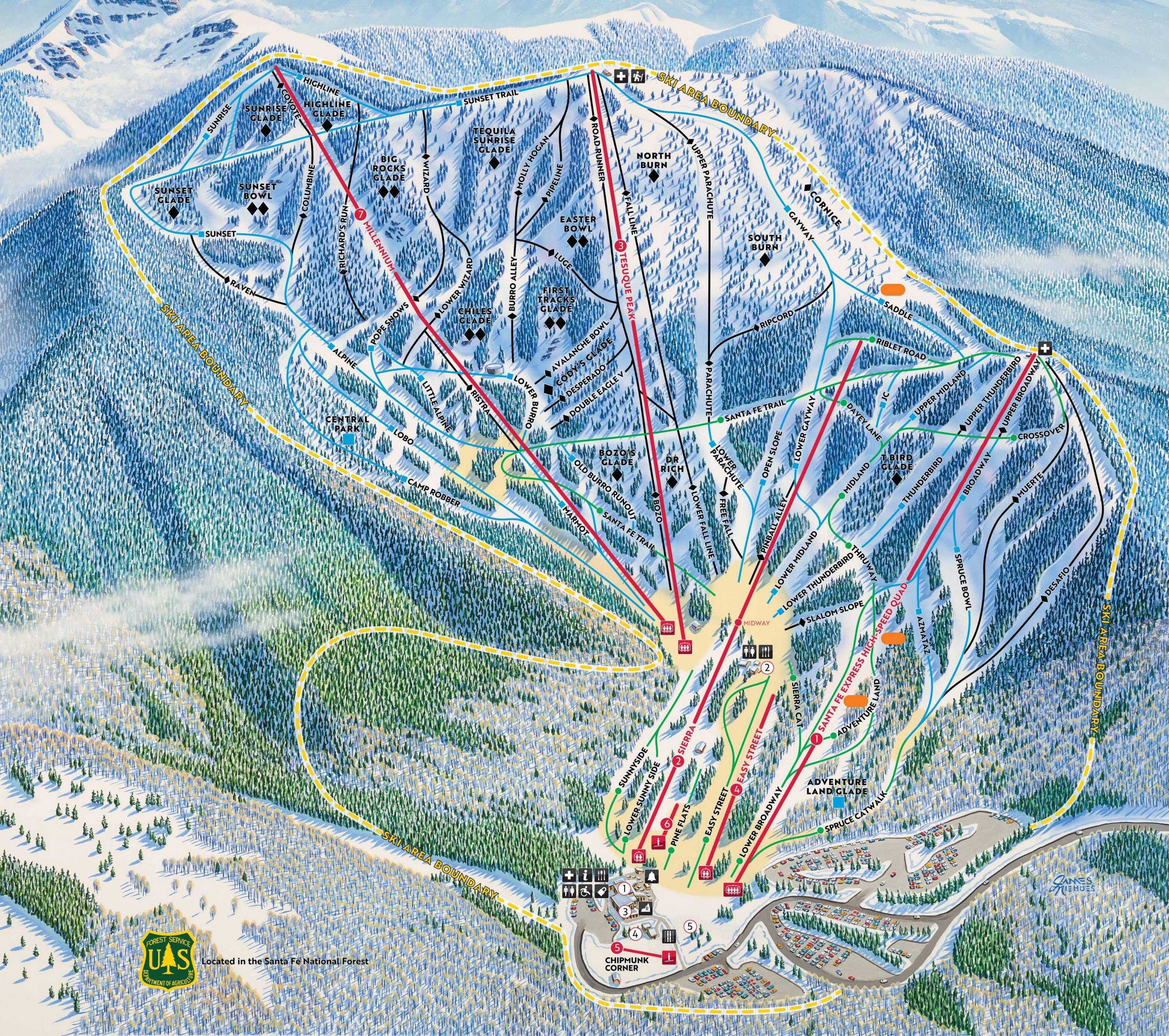 Santa Fé trail map