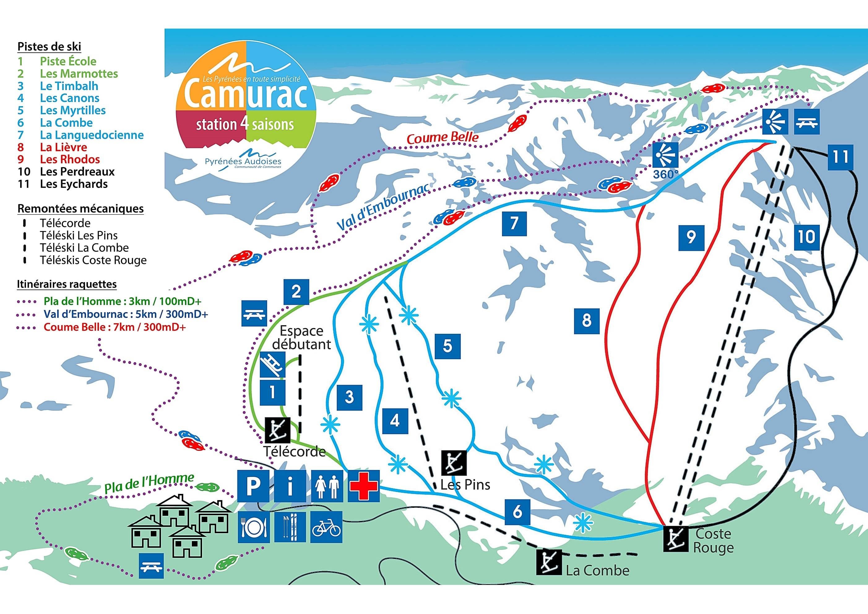 Camurac trail map