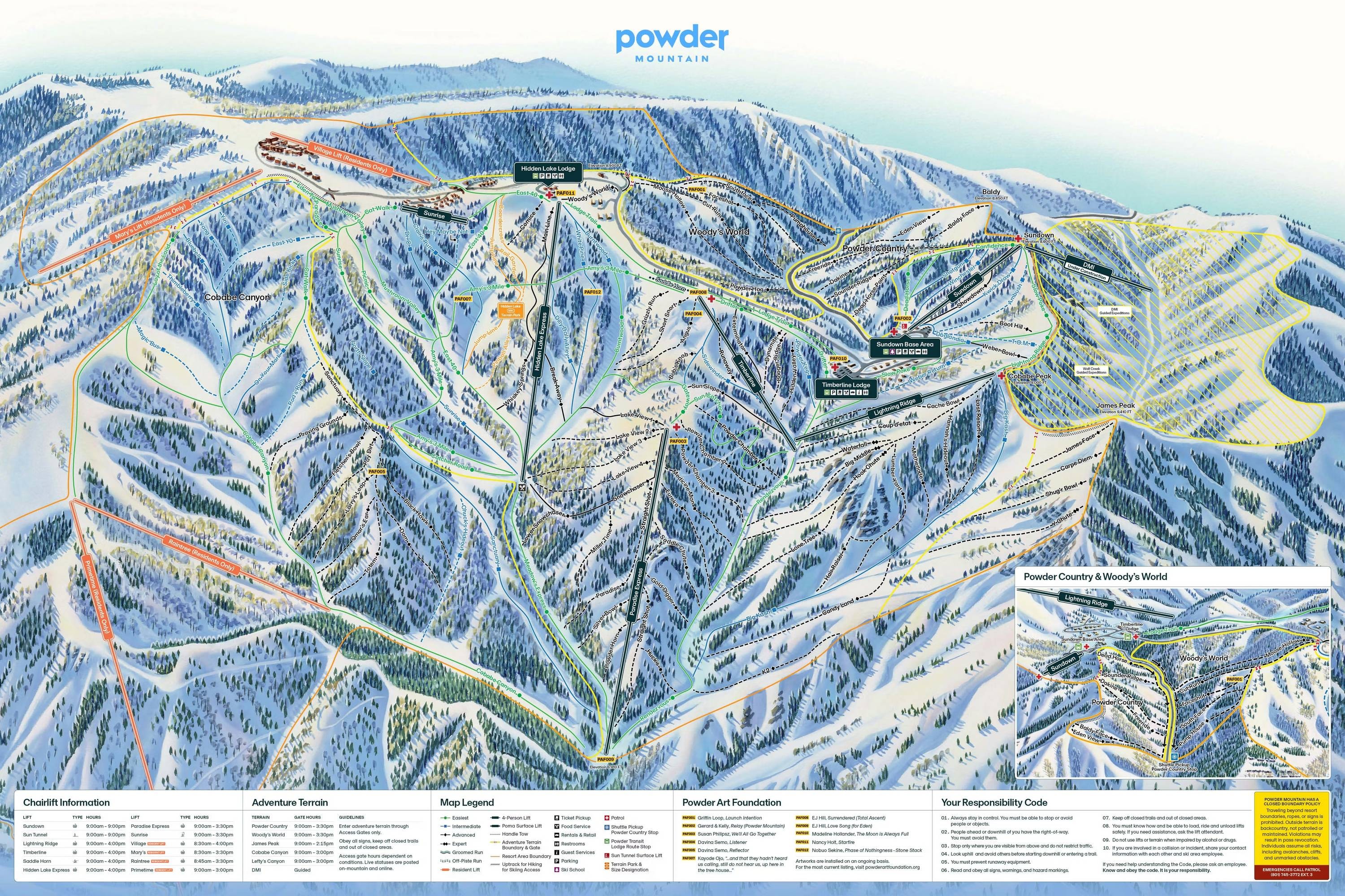 Powder Mountain trail map