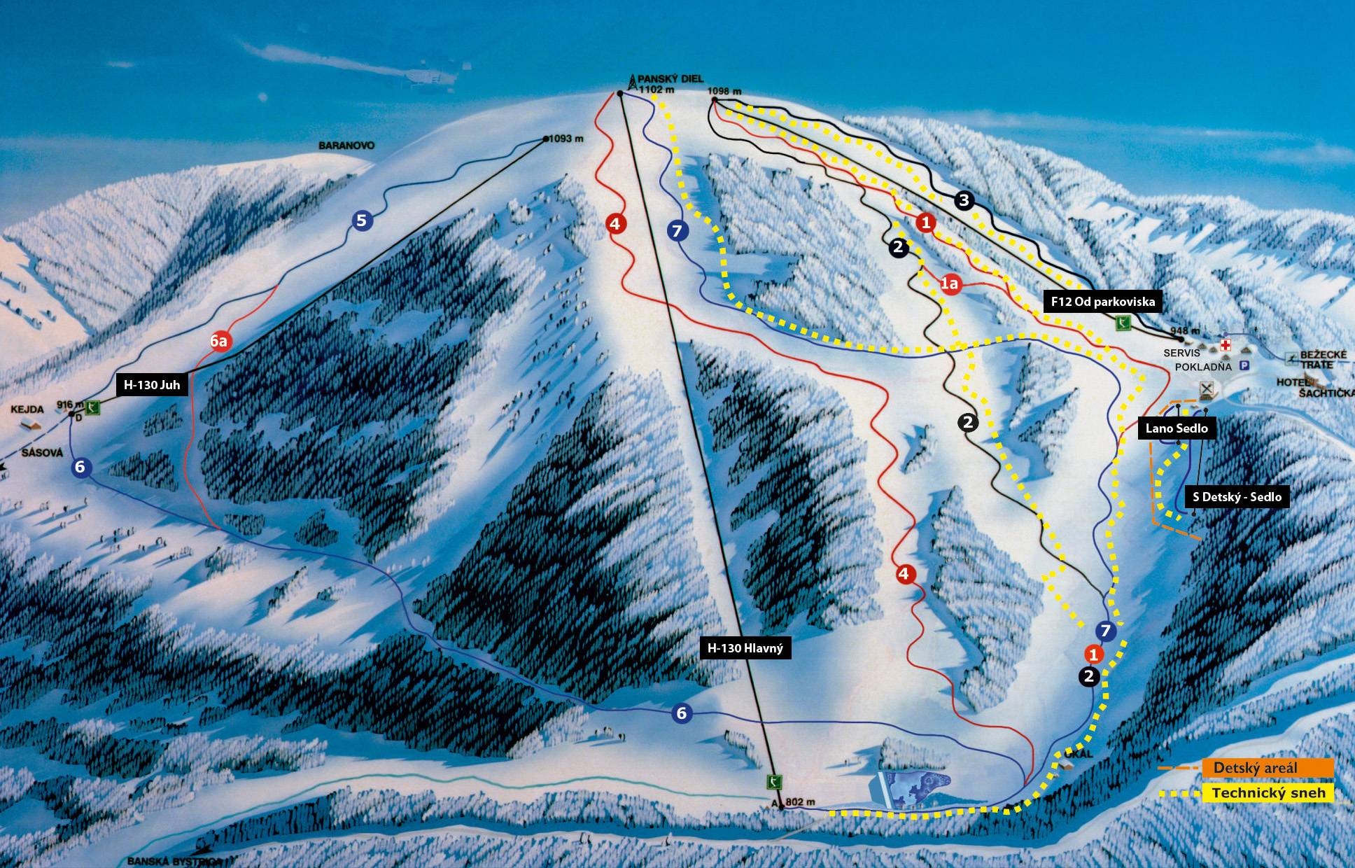Šachtičky trail map