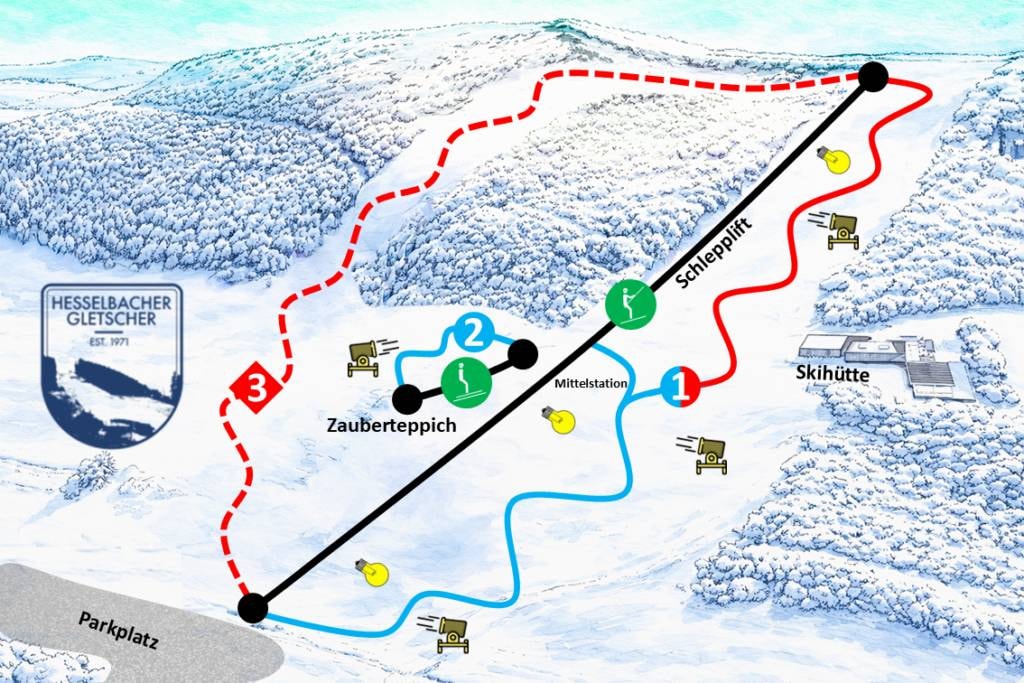 Hesselbacher Gletscher – Bad Laasphe trail map