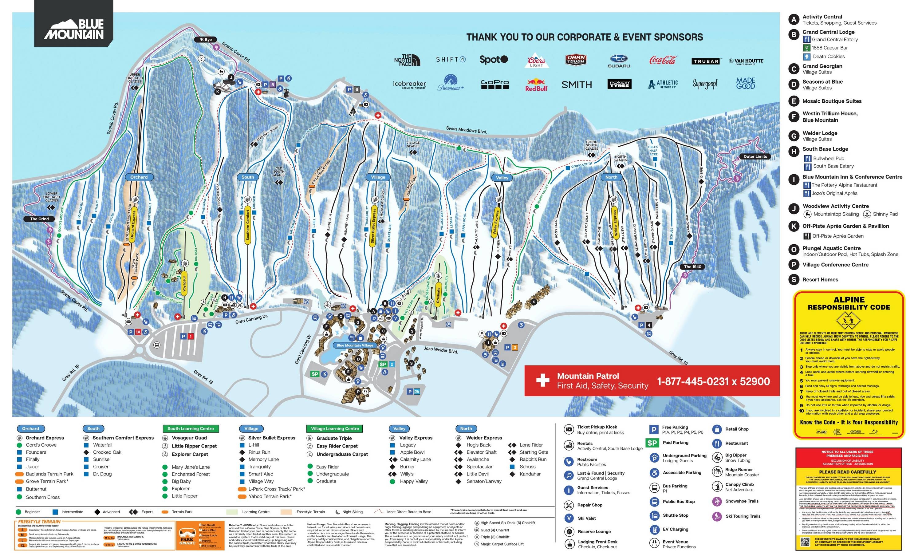 Blue Mountain Resort – Collingwood trail map