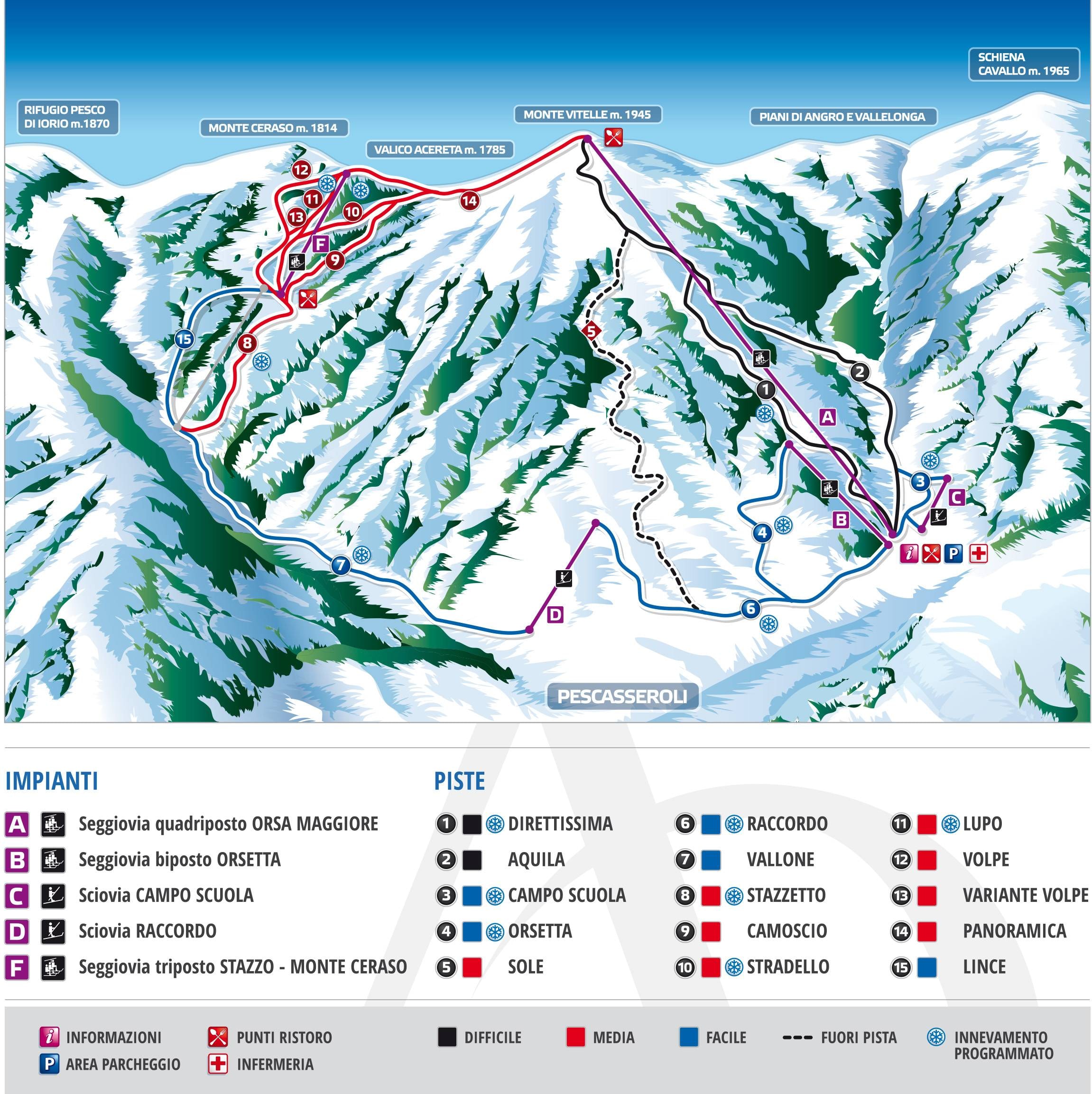 Pescasseroli trail map