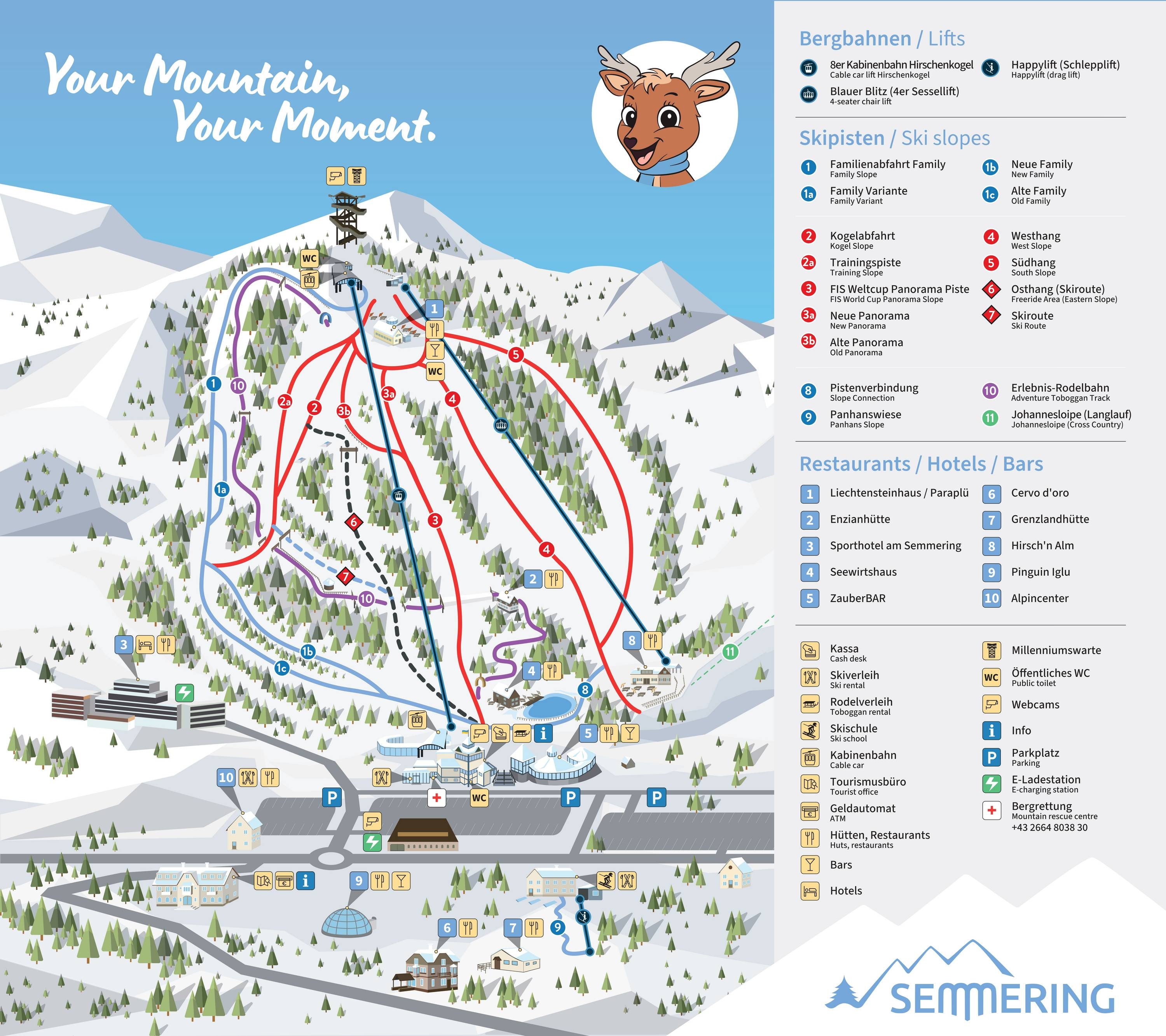 Zauberberg Semmering trail map