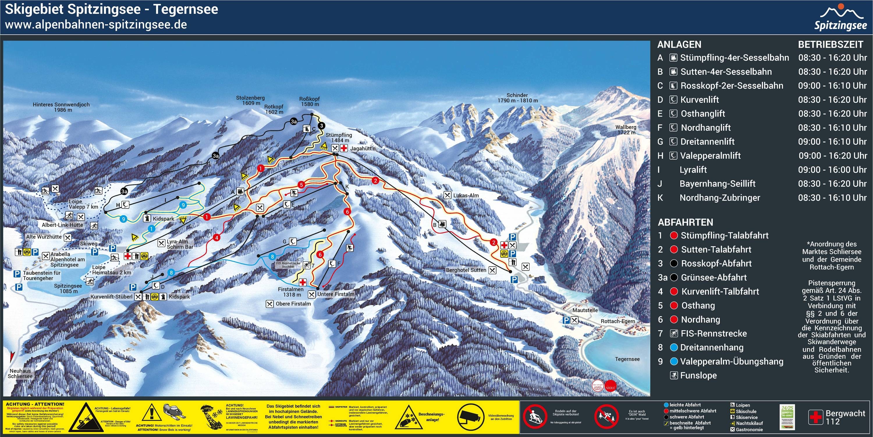 Spitzingsee-Tegernsee trail map