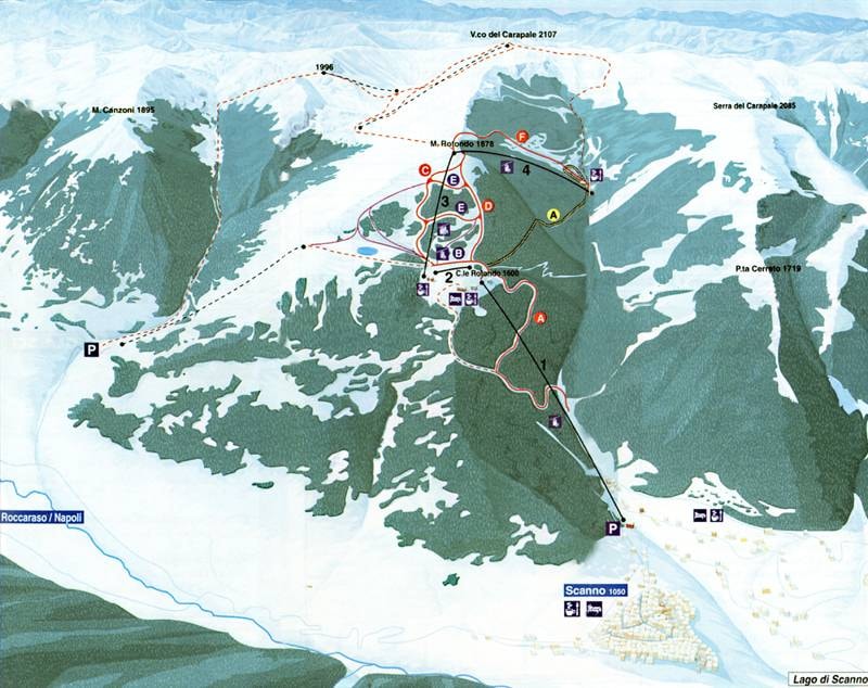 Scanno – Monte Rotondo trail map