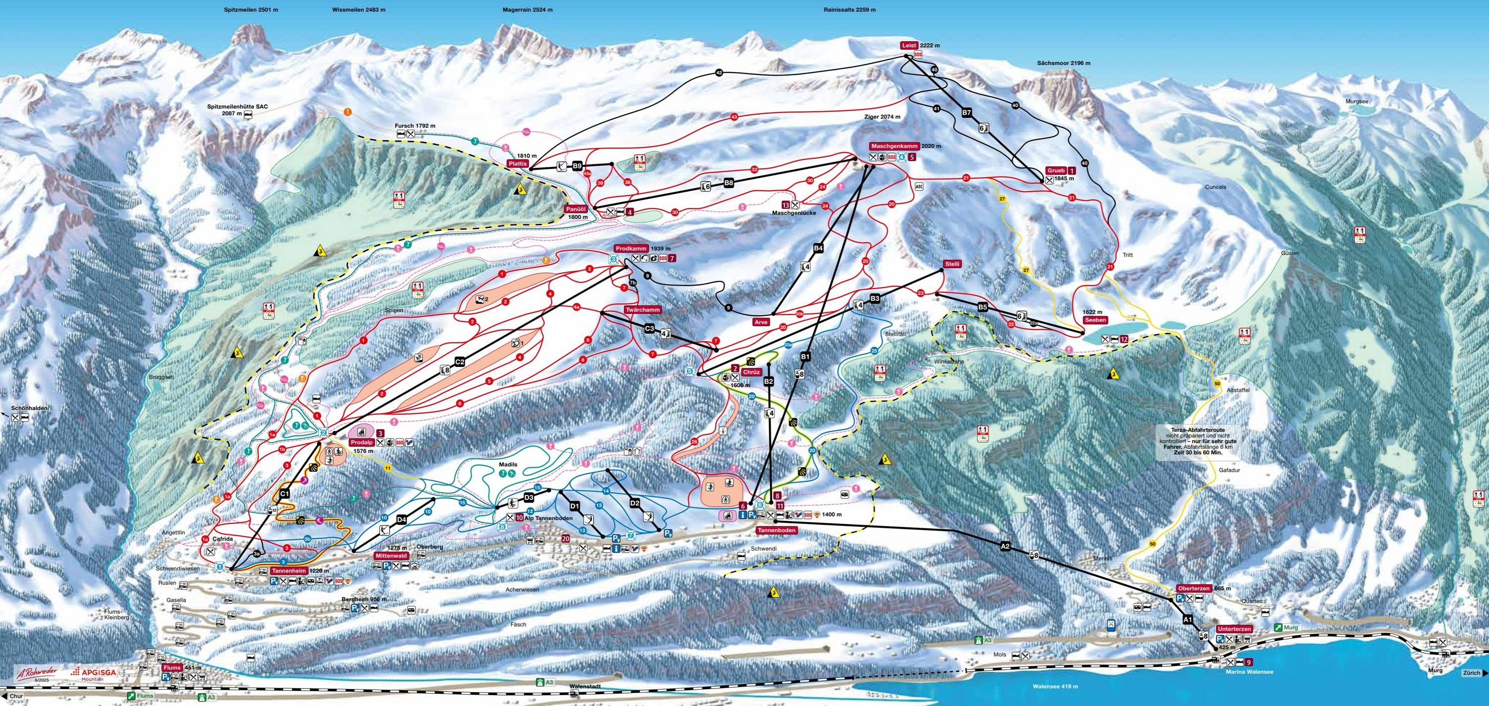 Flumserberg trail map