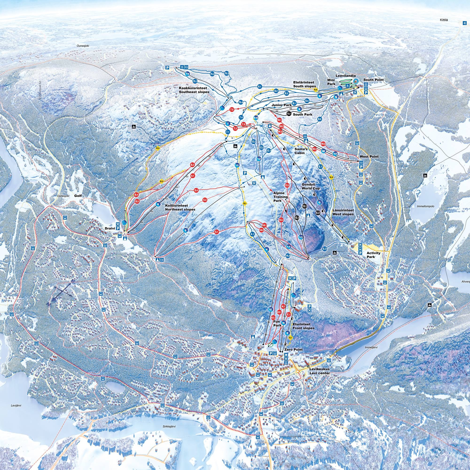 Levi trail map
