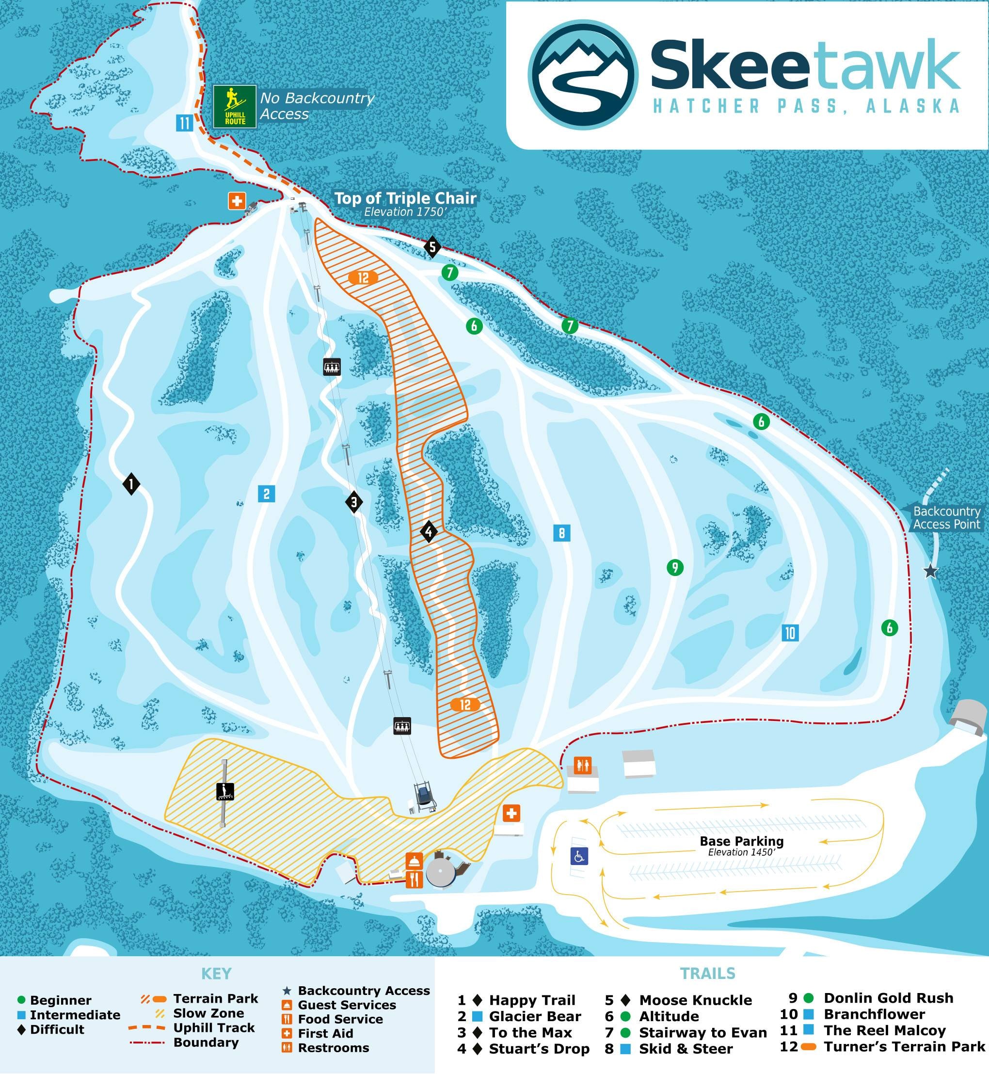Skeetawk – Hatcher Pass trail map