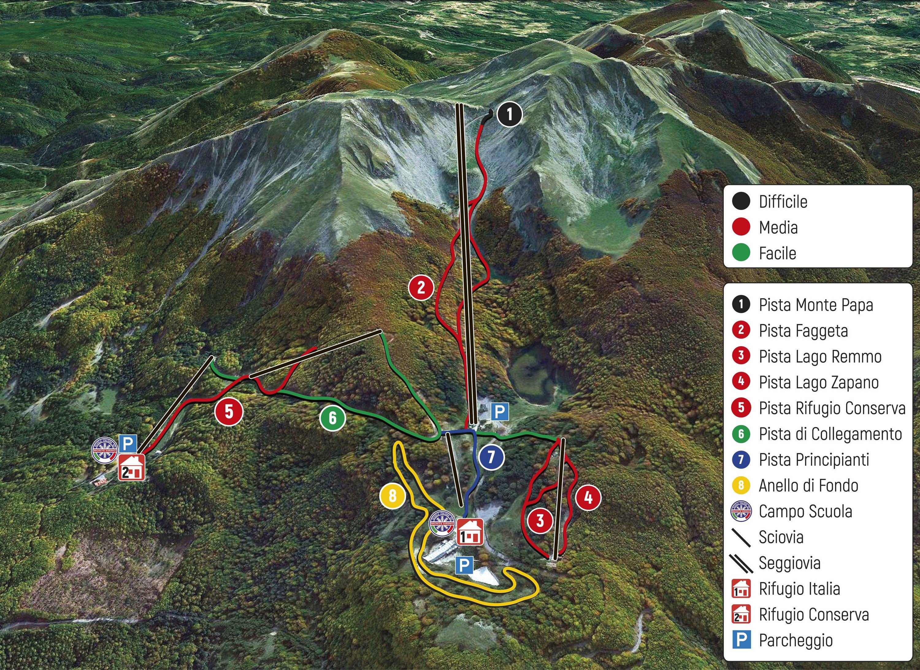 Monte Sirino trail map