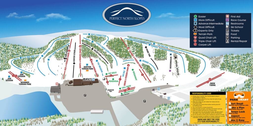 Perfect North Slopes trail map