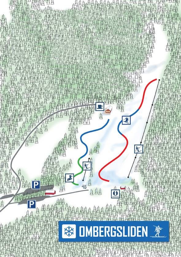 Ombergsliden Vadstena trail map