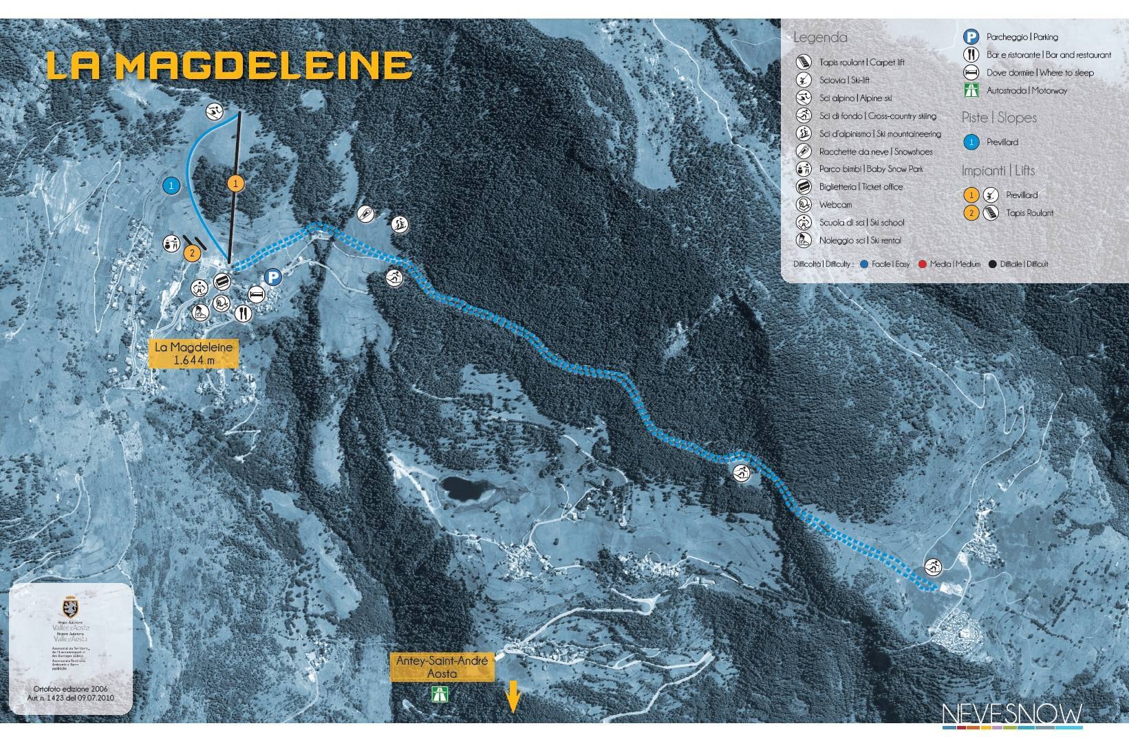 La Magdeleine trail map