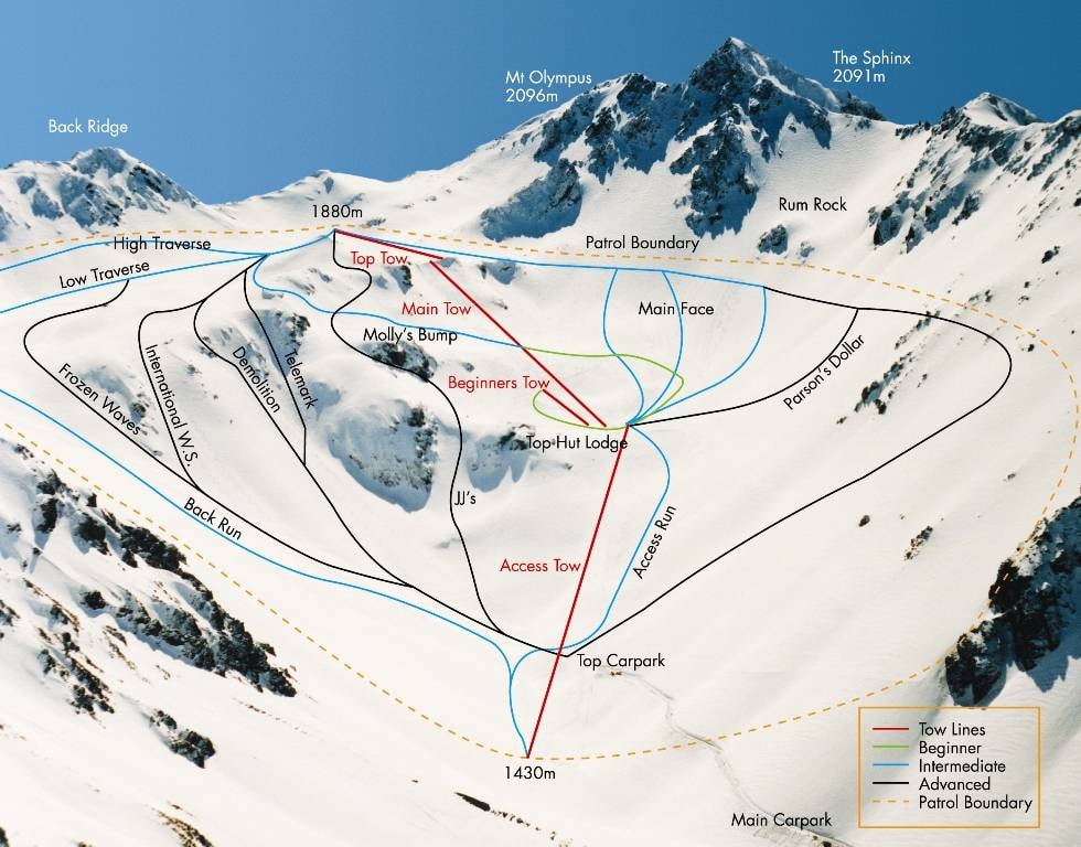 Mount Olympus trail map