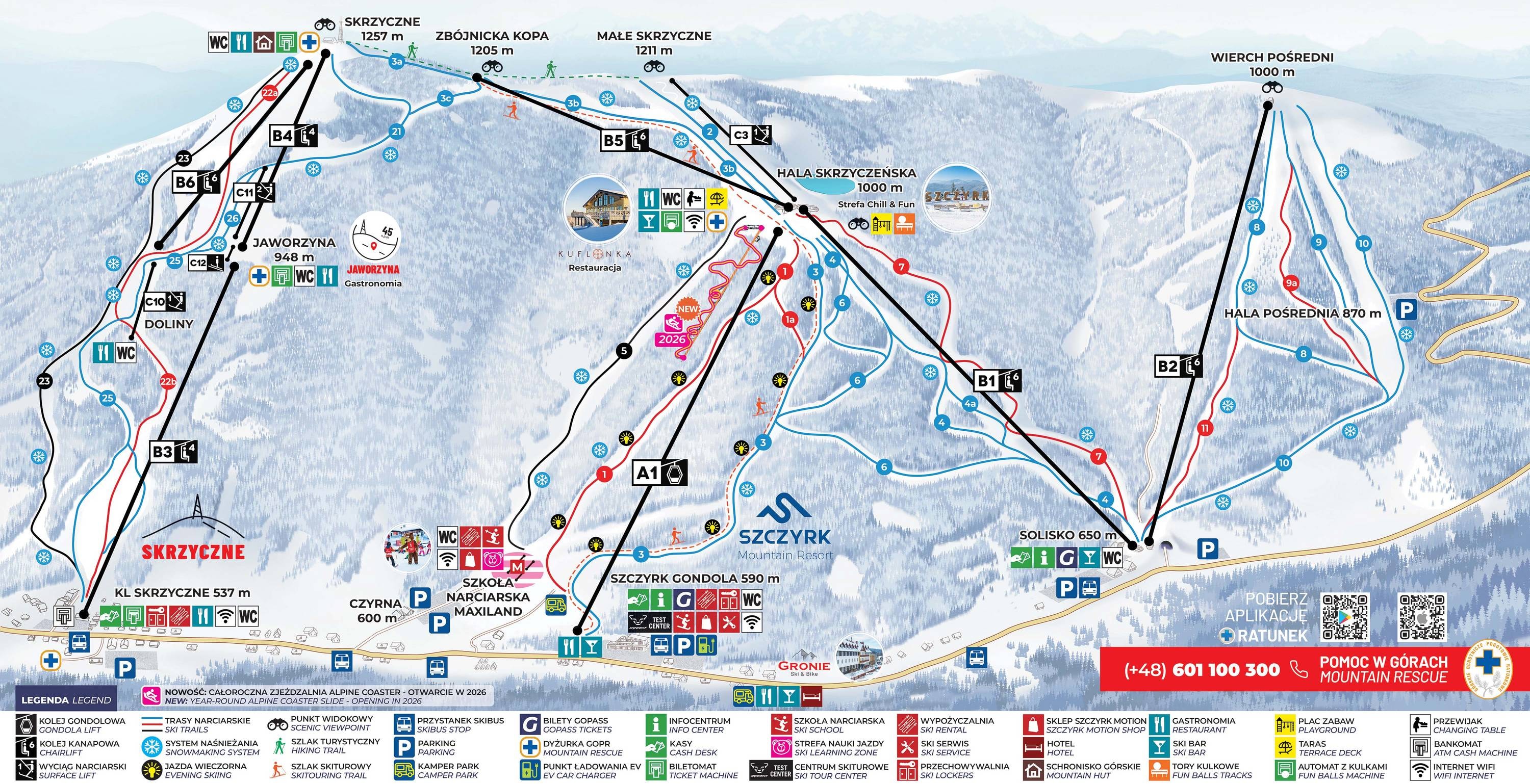 Szczyrk Mountain Resort trail map