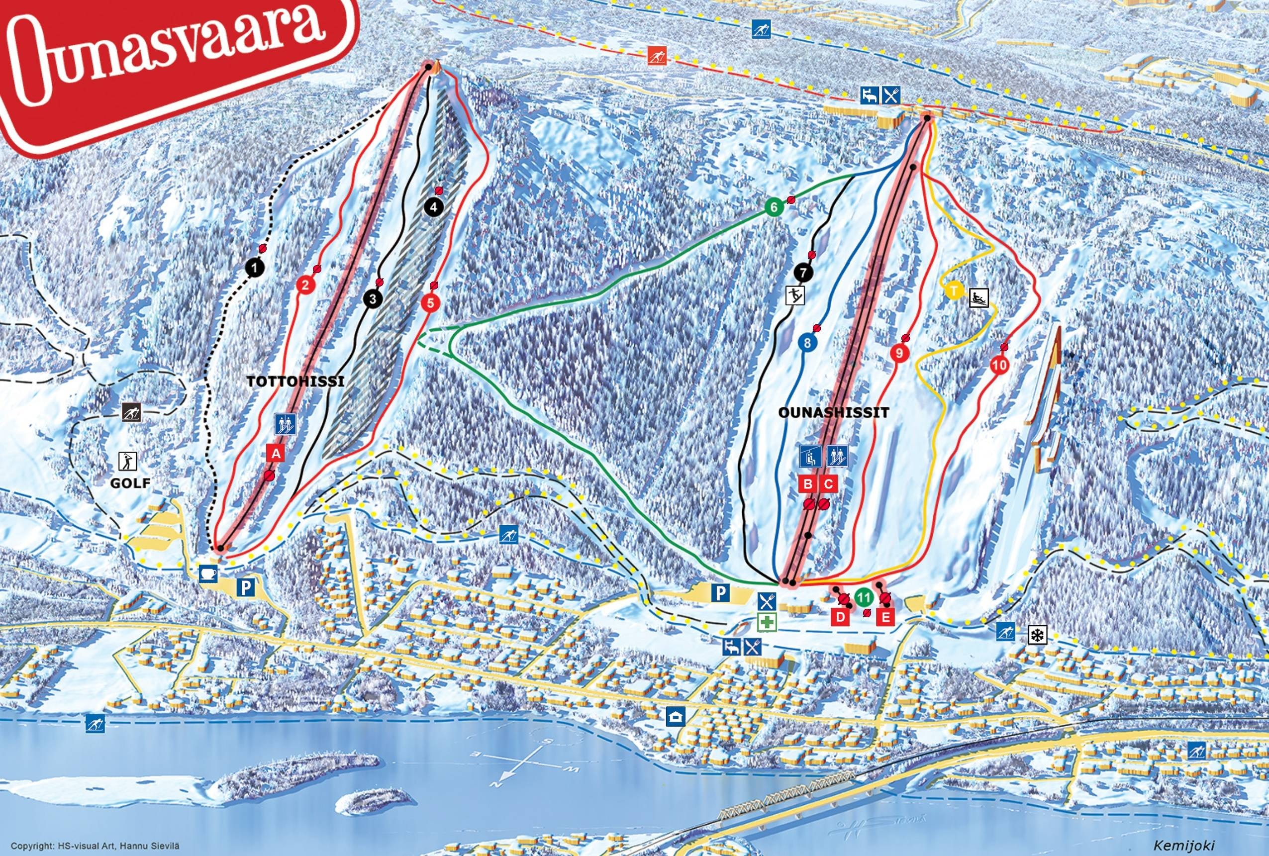 Ounasvaara – Rovaniemi trail map